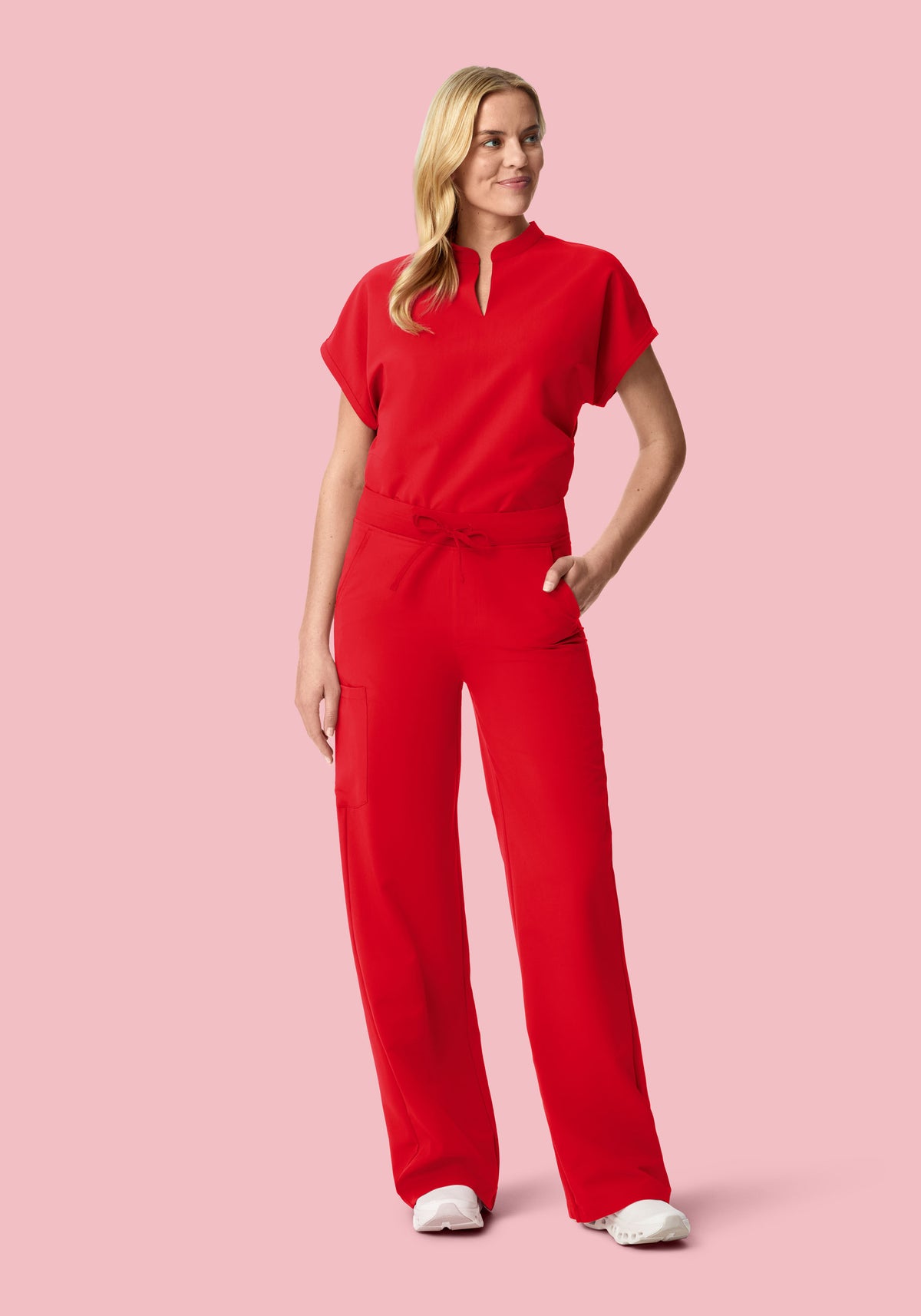 Mandarin Dolman Top Candy Red