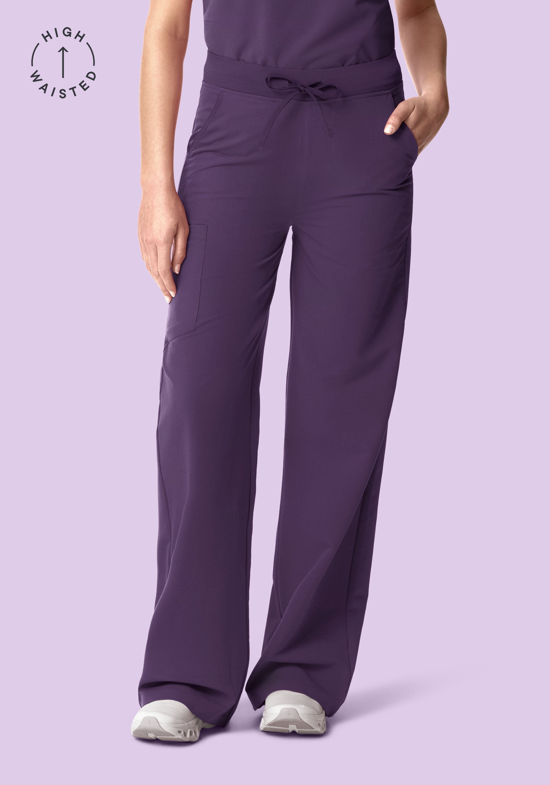 High Waisted Wide Leg Dewberry