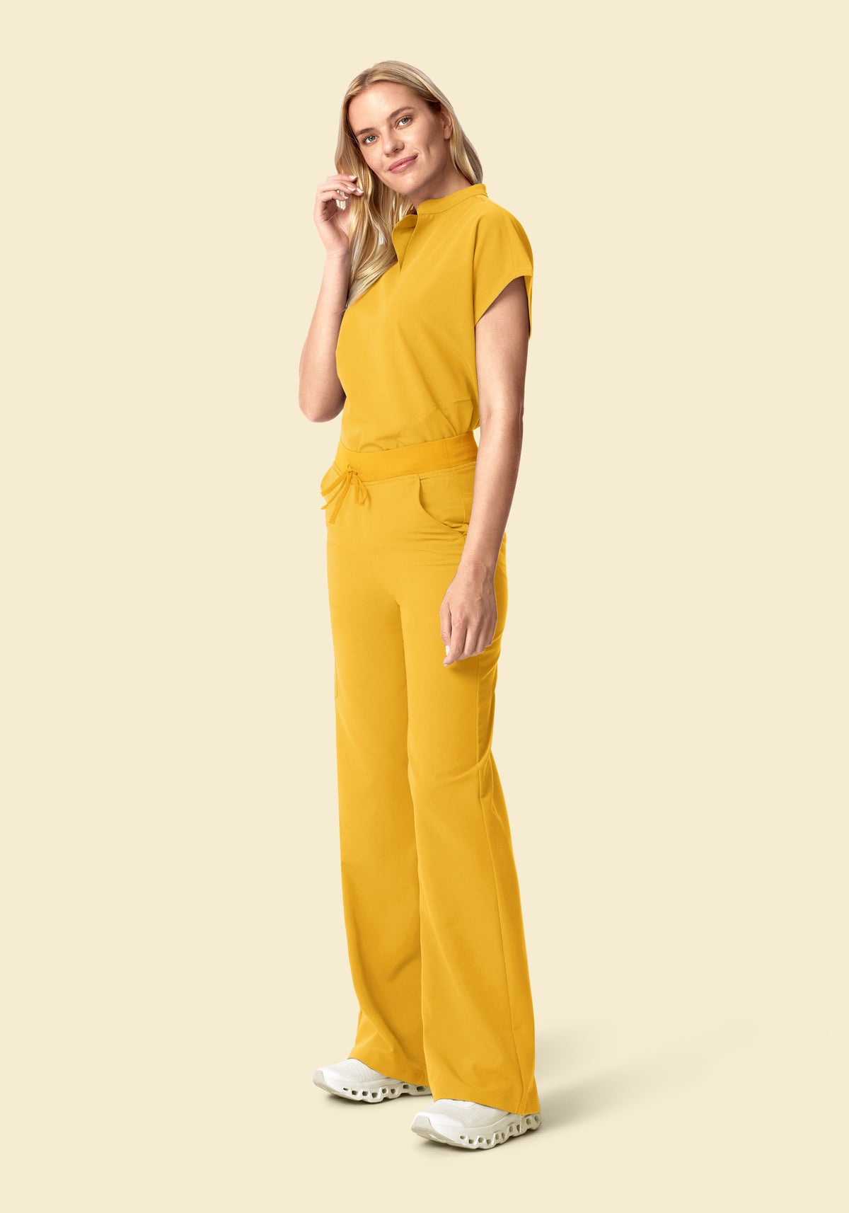 High Waisted Wide Leg Dijon