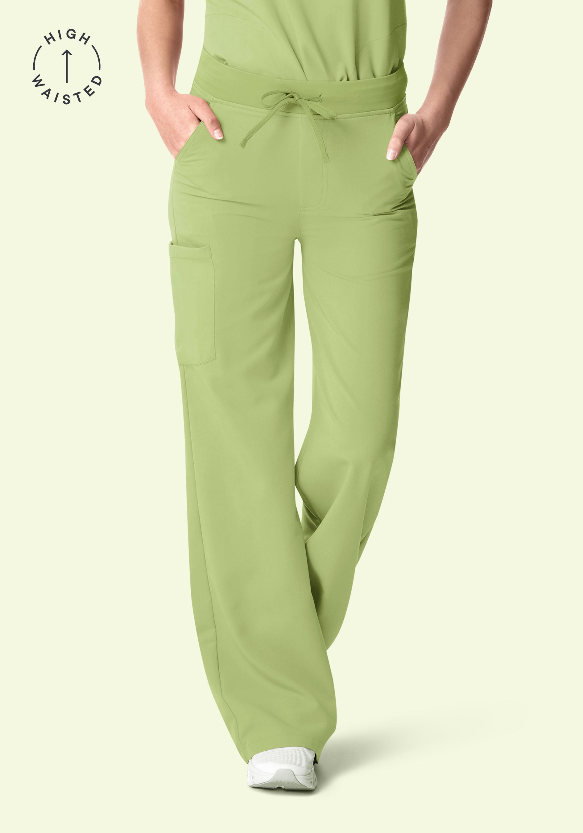 High Waisted Wide Leg Fern