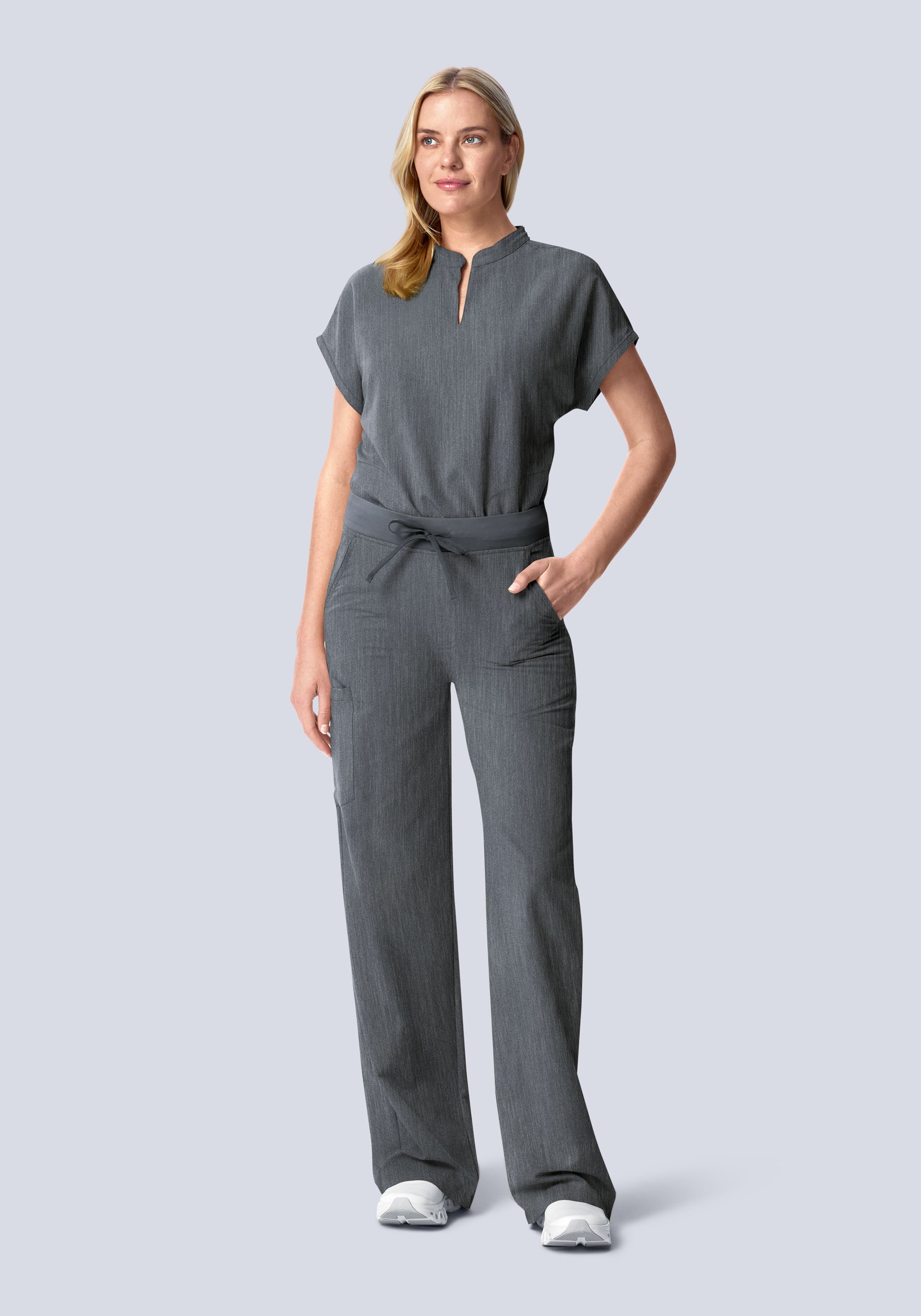High Waisted Wide Leg Gray