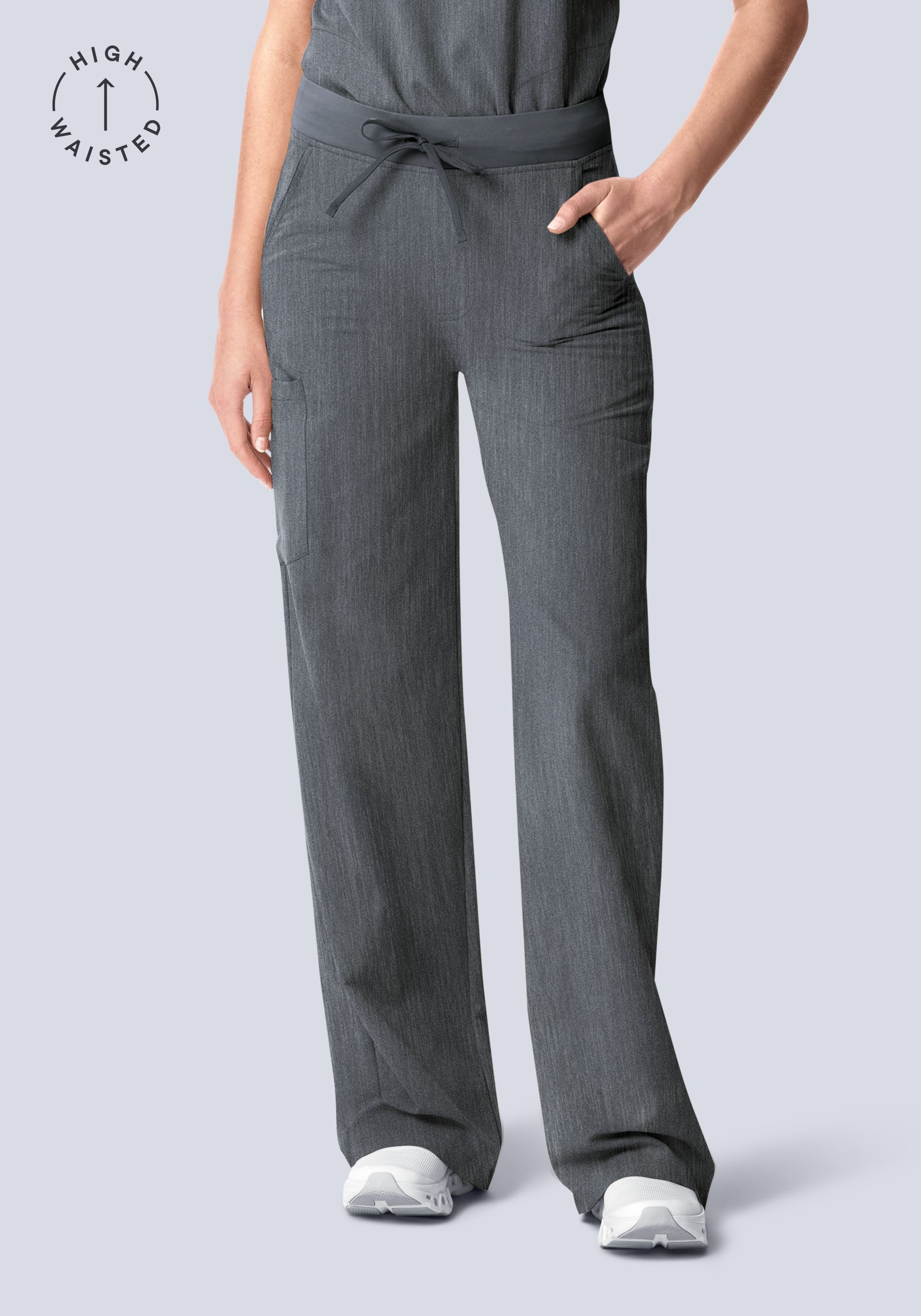 High Waisted Wide Leg Gray