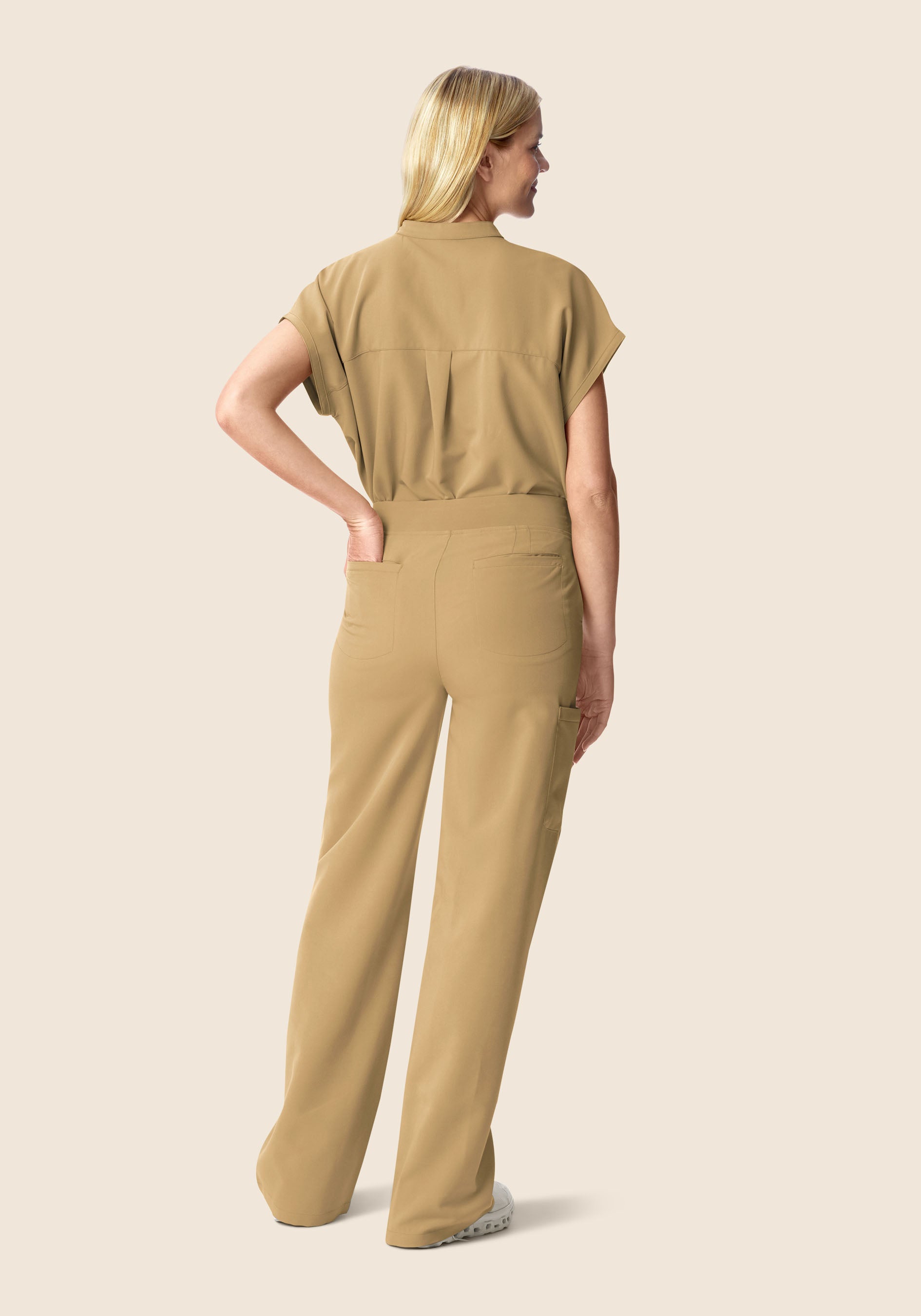 High Waisted Wide Leg Latte