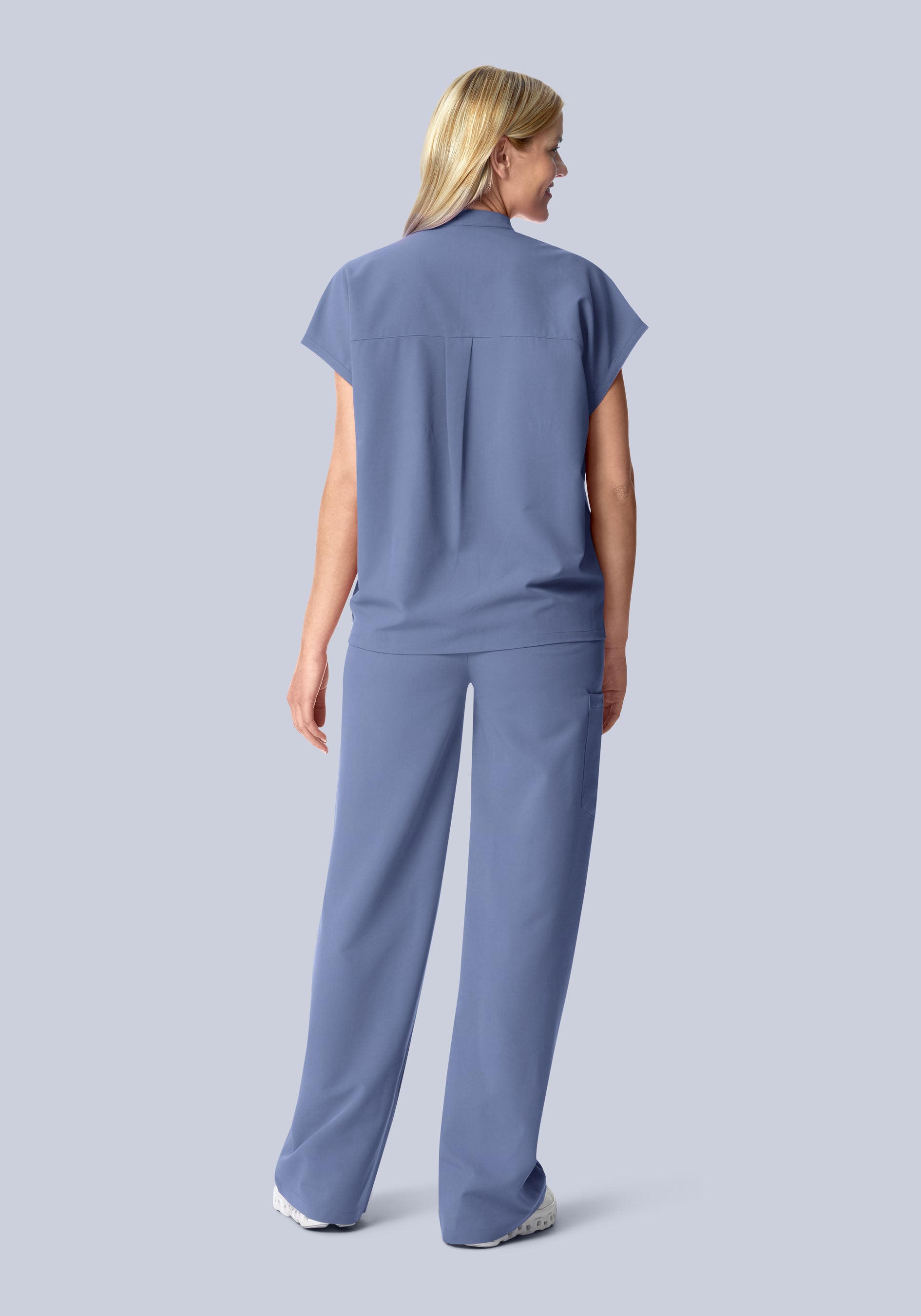 High Waisted Wide Leg Periwinkle