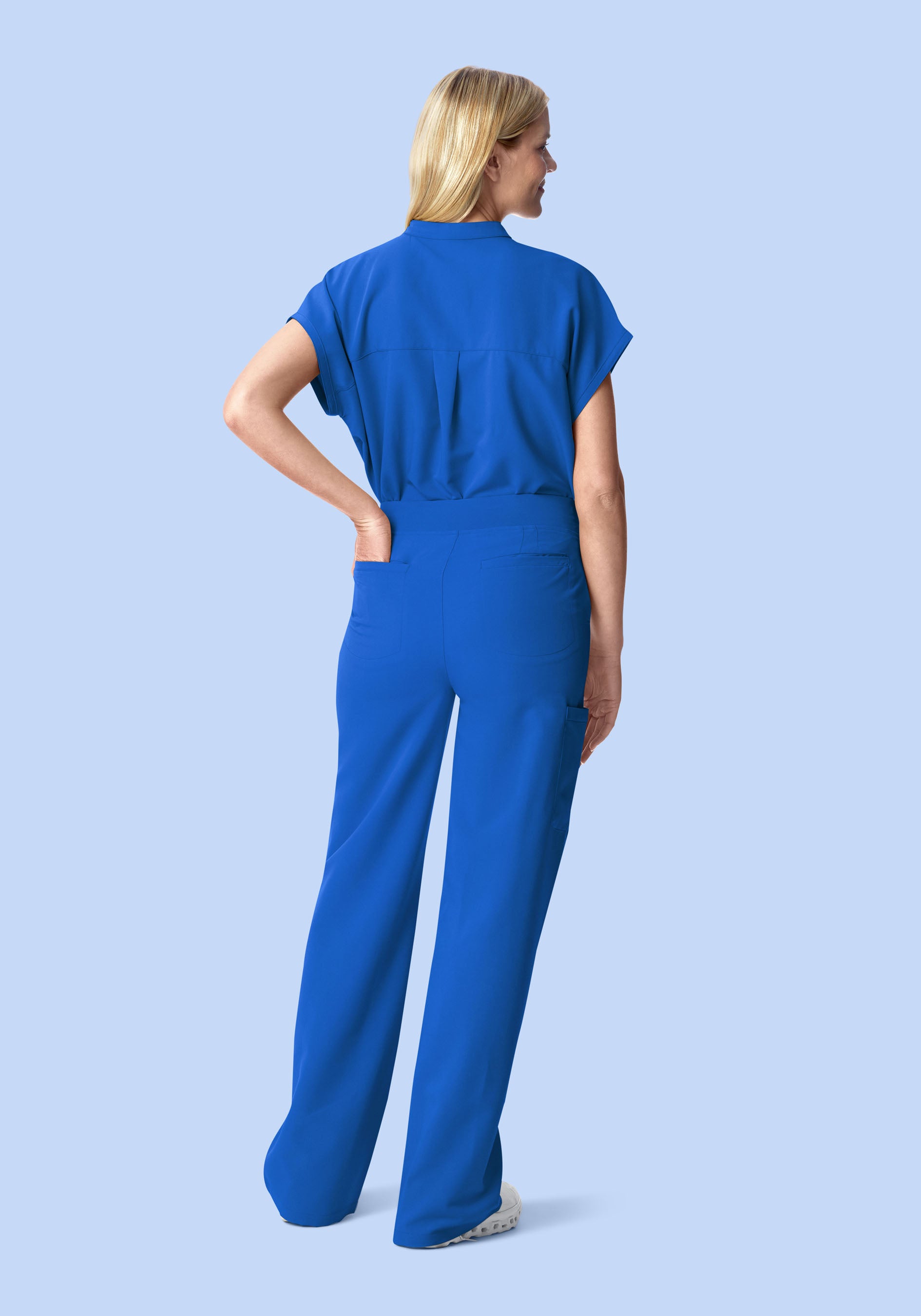 High Waisted Wide Leg Royal Blue