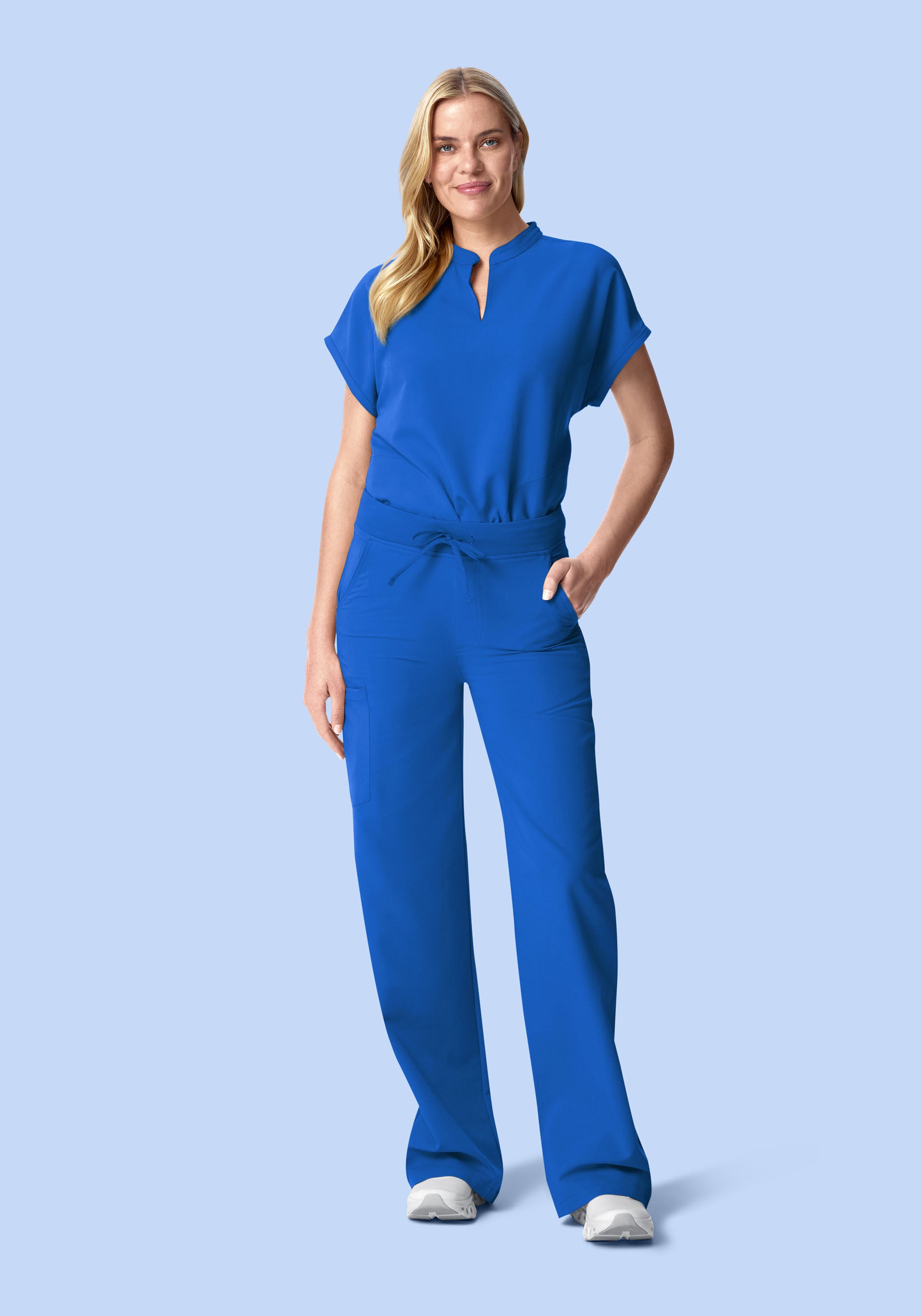 High Waisted Wide Leg Royal Blue
