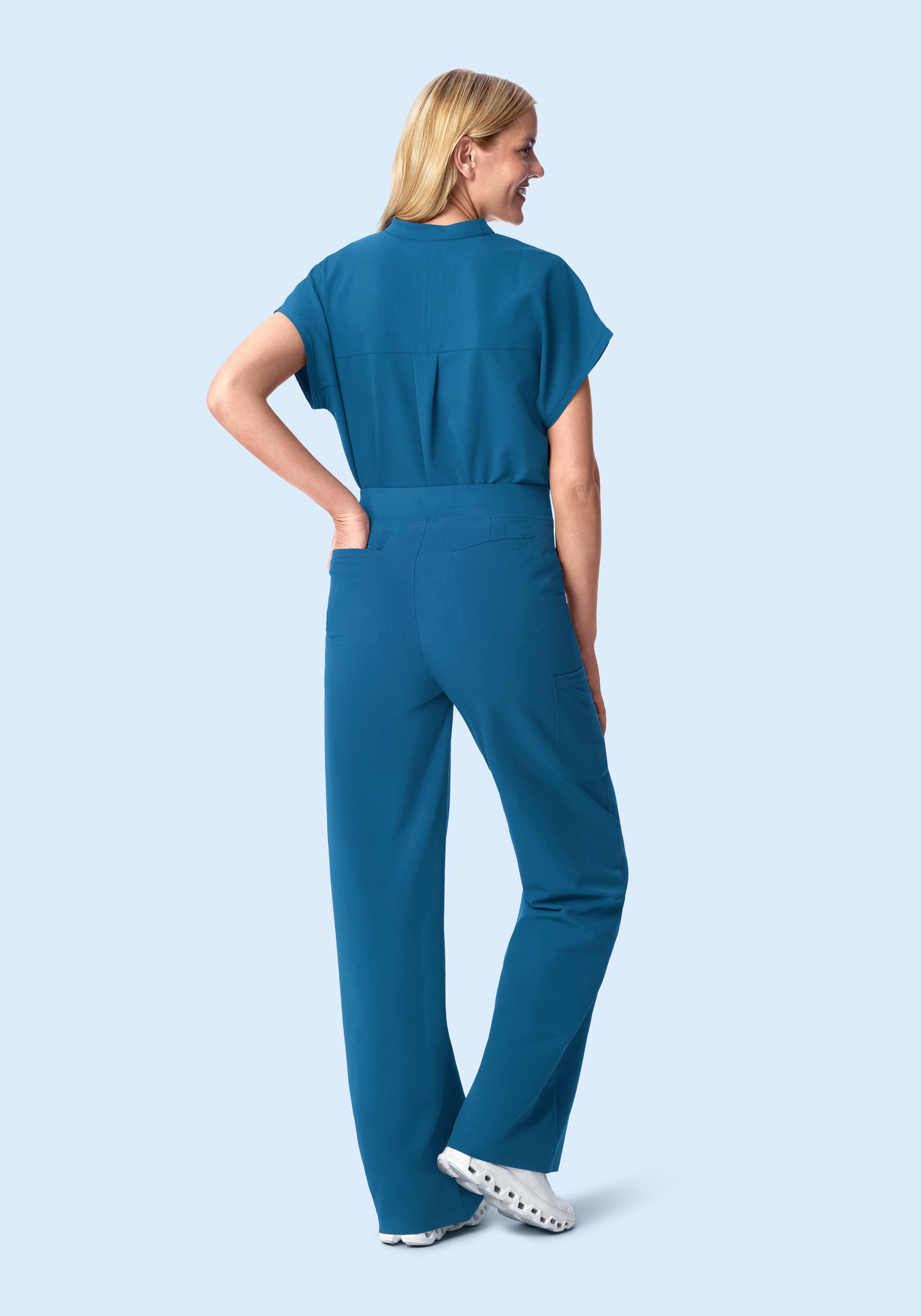 Mandarin Dolman Top Vallarta Blue