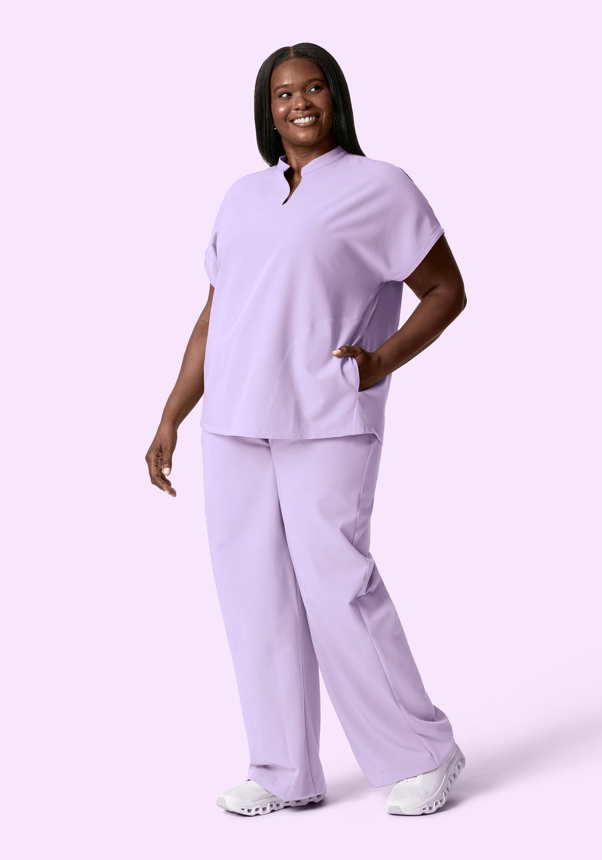 High Waisted Wide Leg Cool Lavender