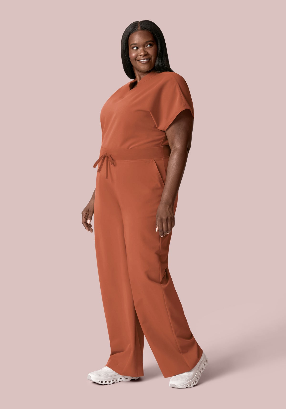 High Waisted Wide Leg Chestnut
