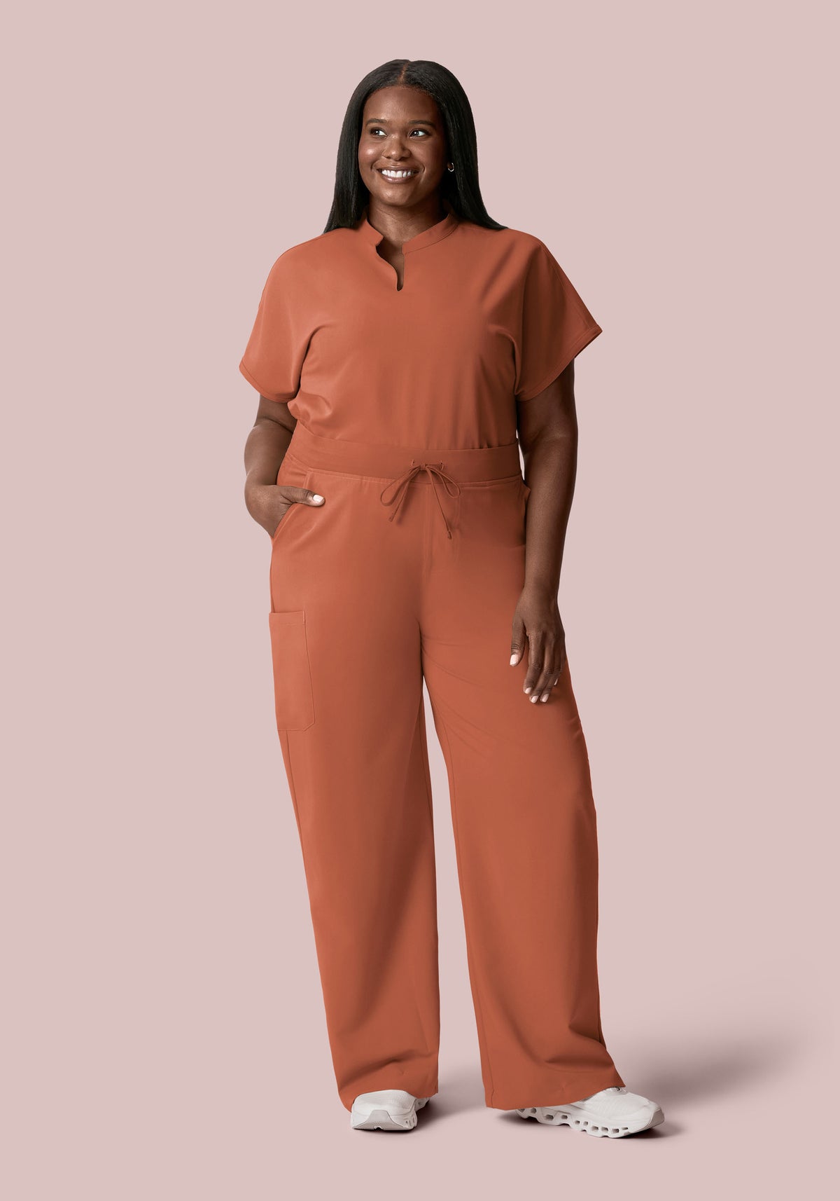 High Waisted Wide Leg Chestnut