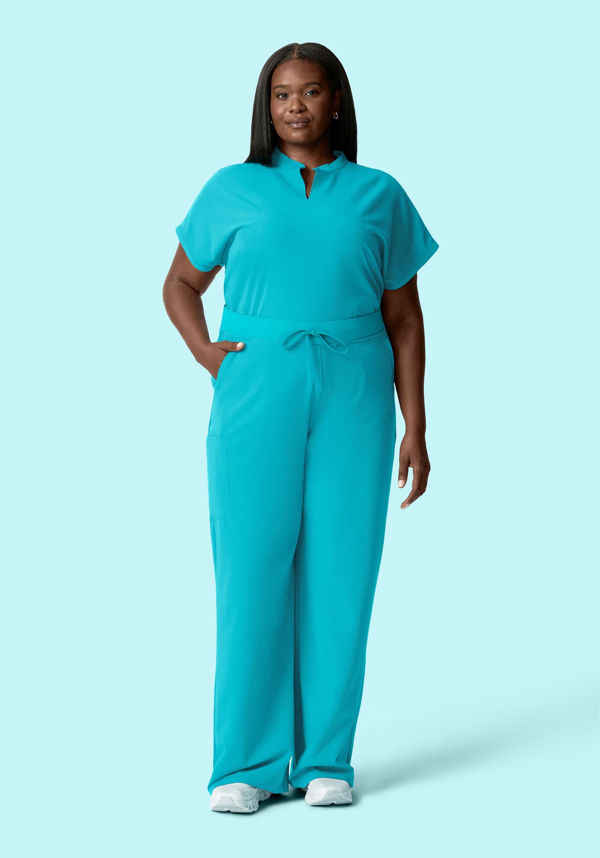High Waisted Wide Leg Teal