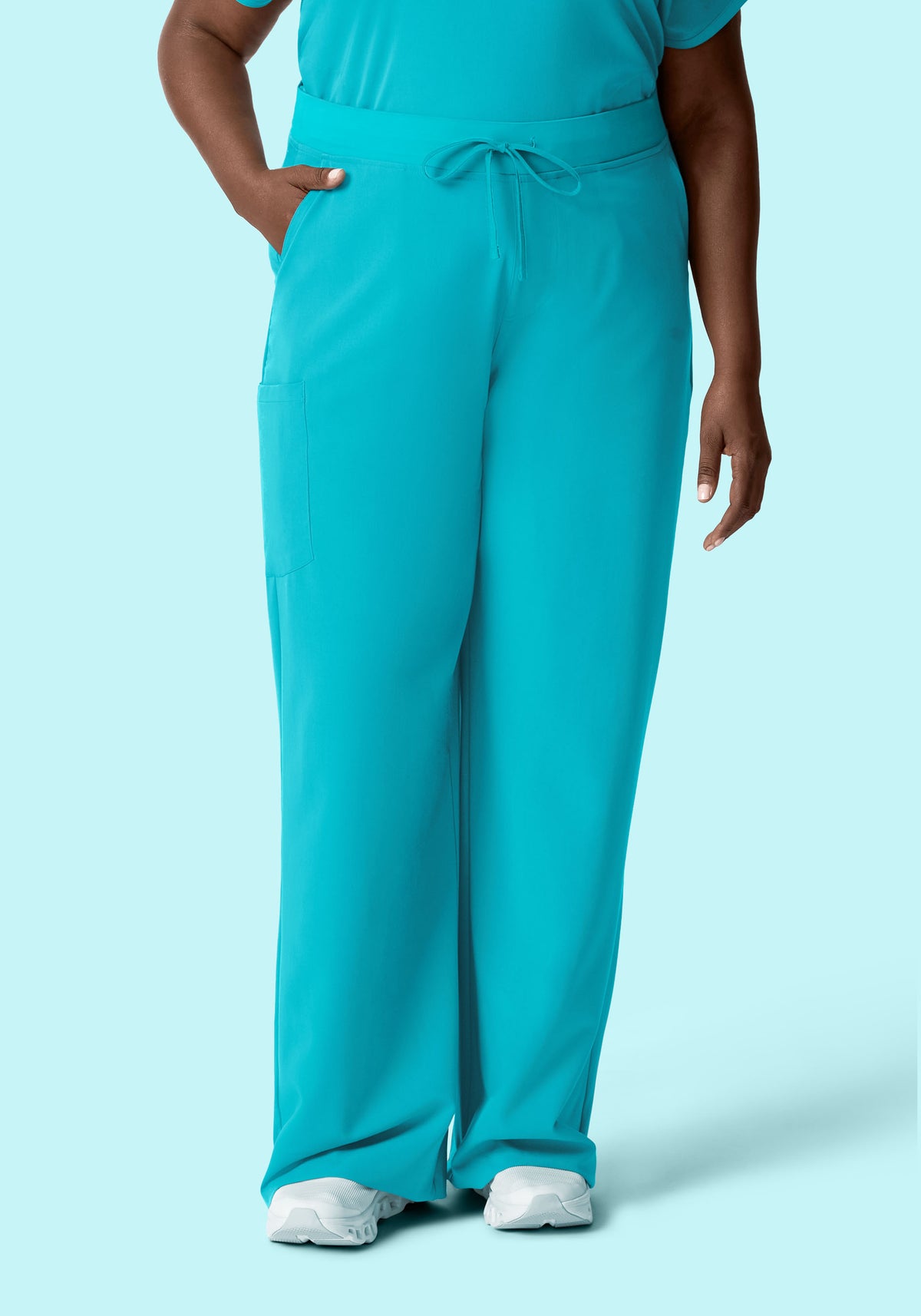 High Waisted Wide Leg Teal