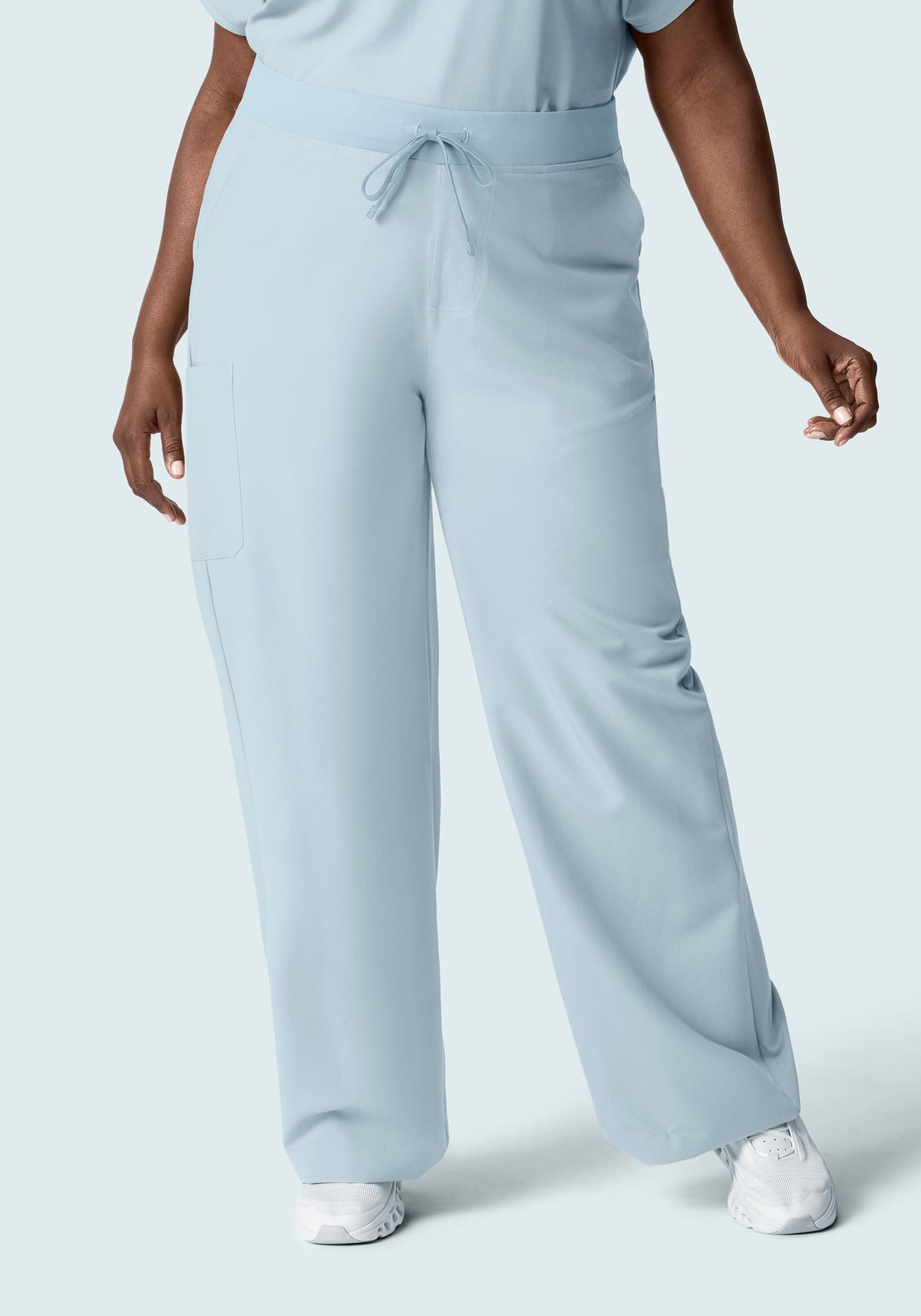 High Waisted Wide Leg Powder Blue