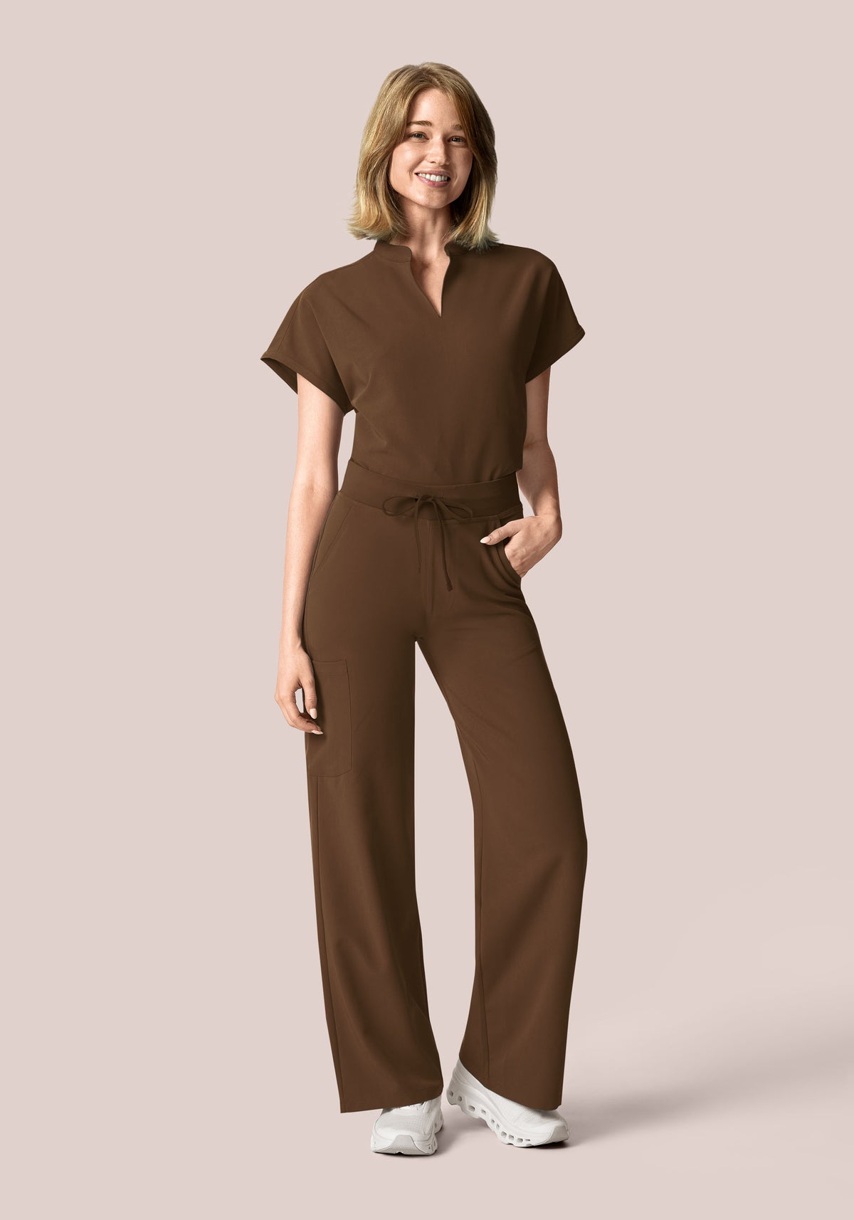 High Waisted Wide Leg Chocolate Brown