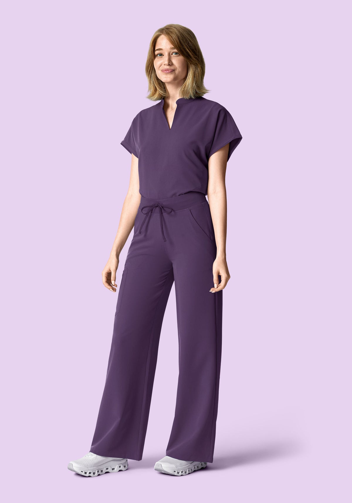 High Waisted Wide Leg Dewberry