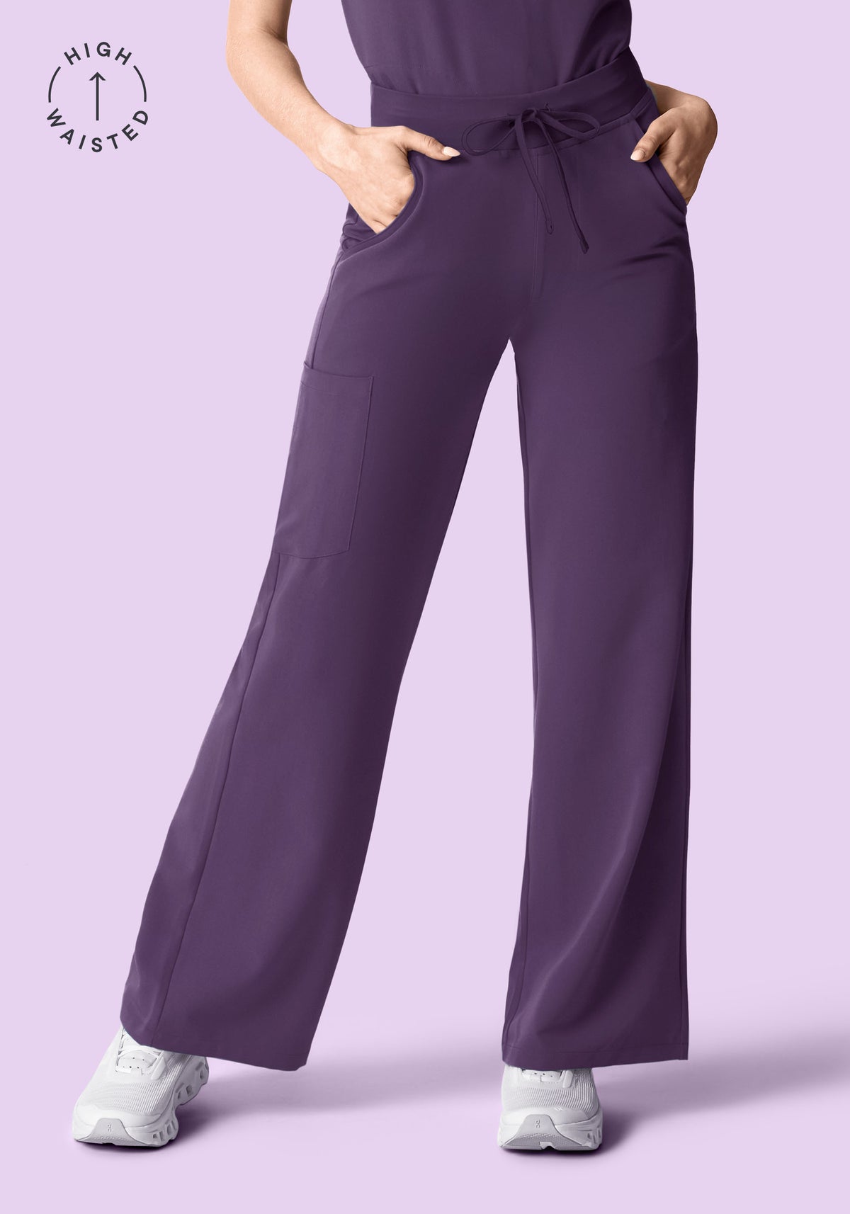 High Waisted Wide Leg Dewberry