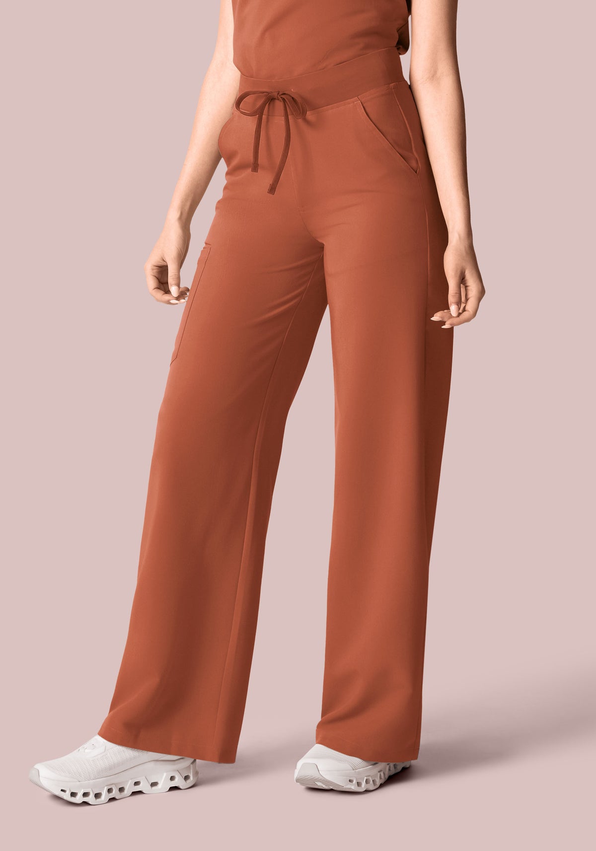 High Waisted Wide Leg Chestnut