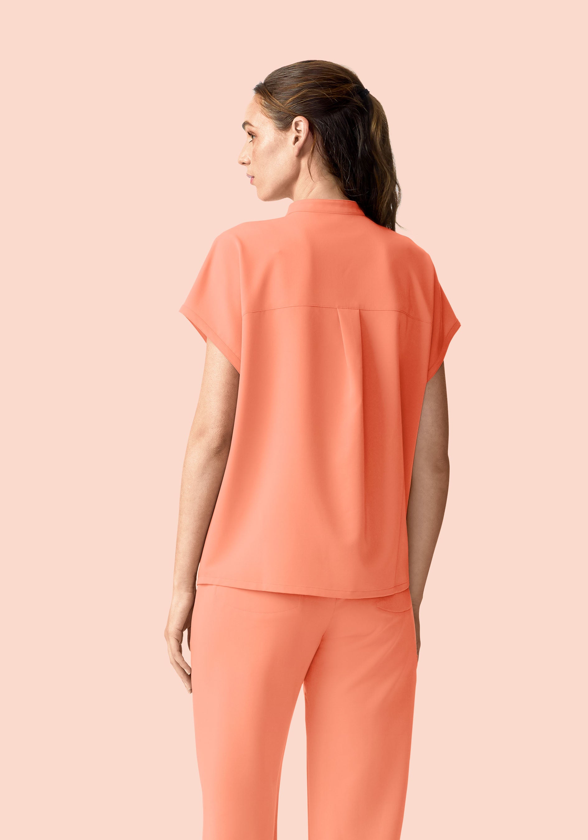 Mandarin Dolman Top Peach