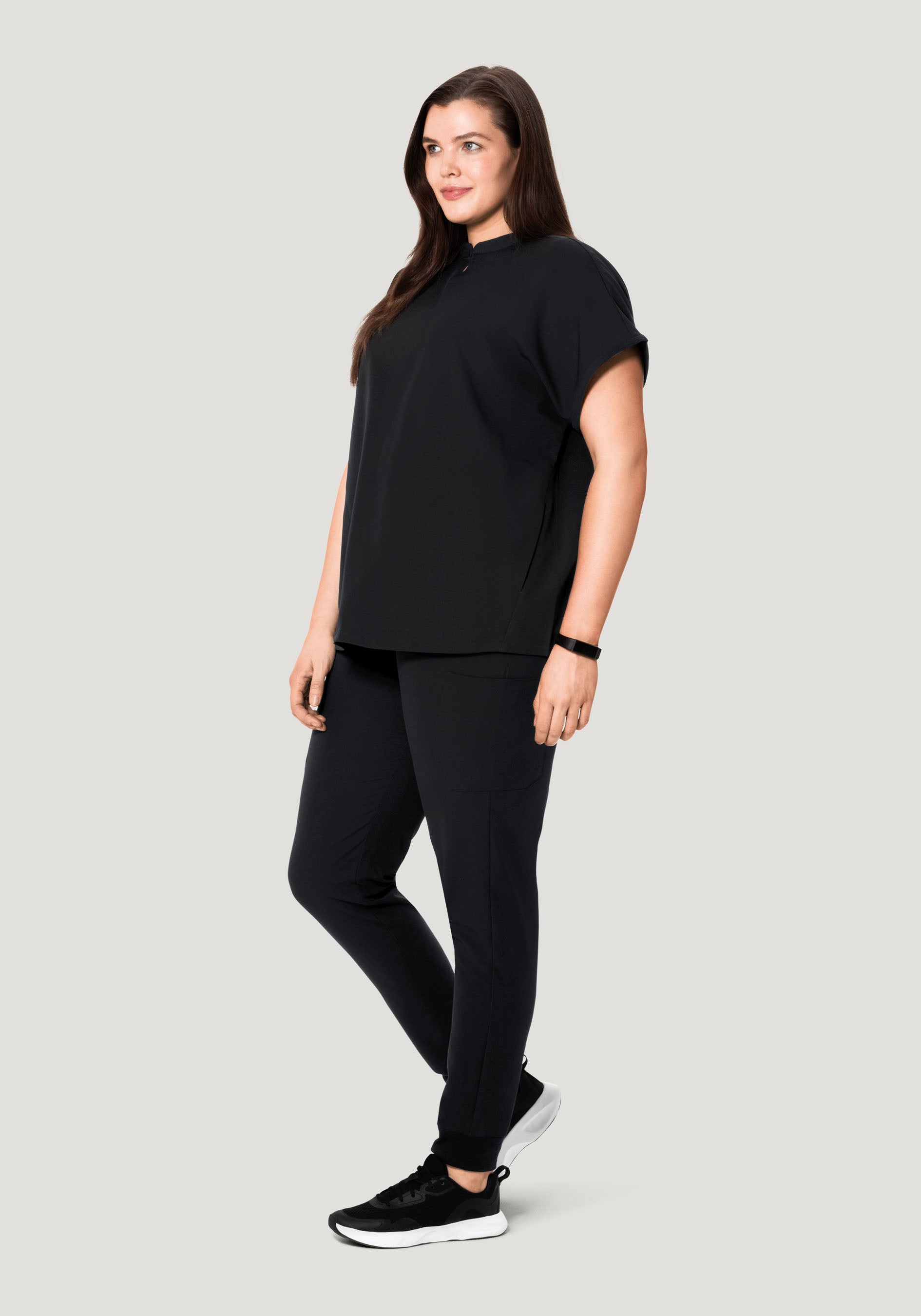 Mandarin Dolman Top Black