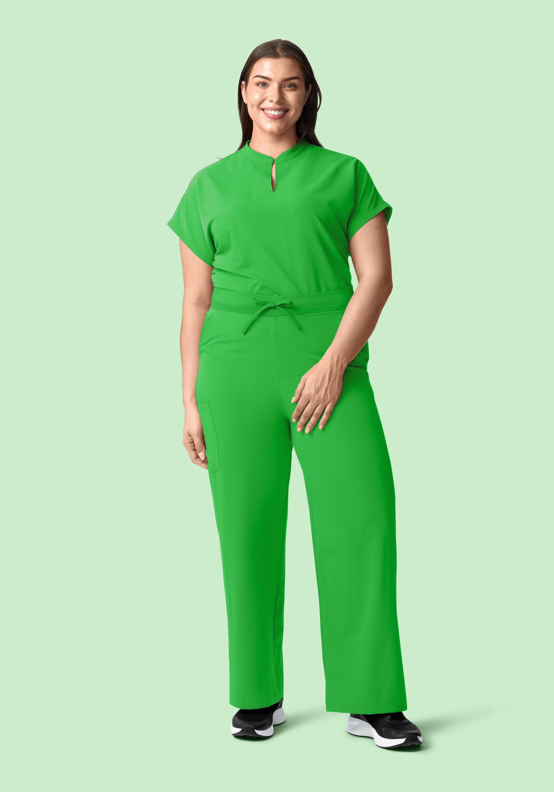 High Waisted Wide Leg Kelly Green