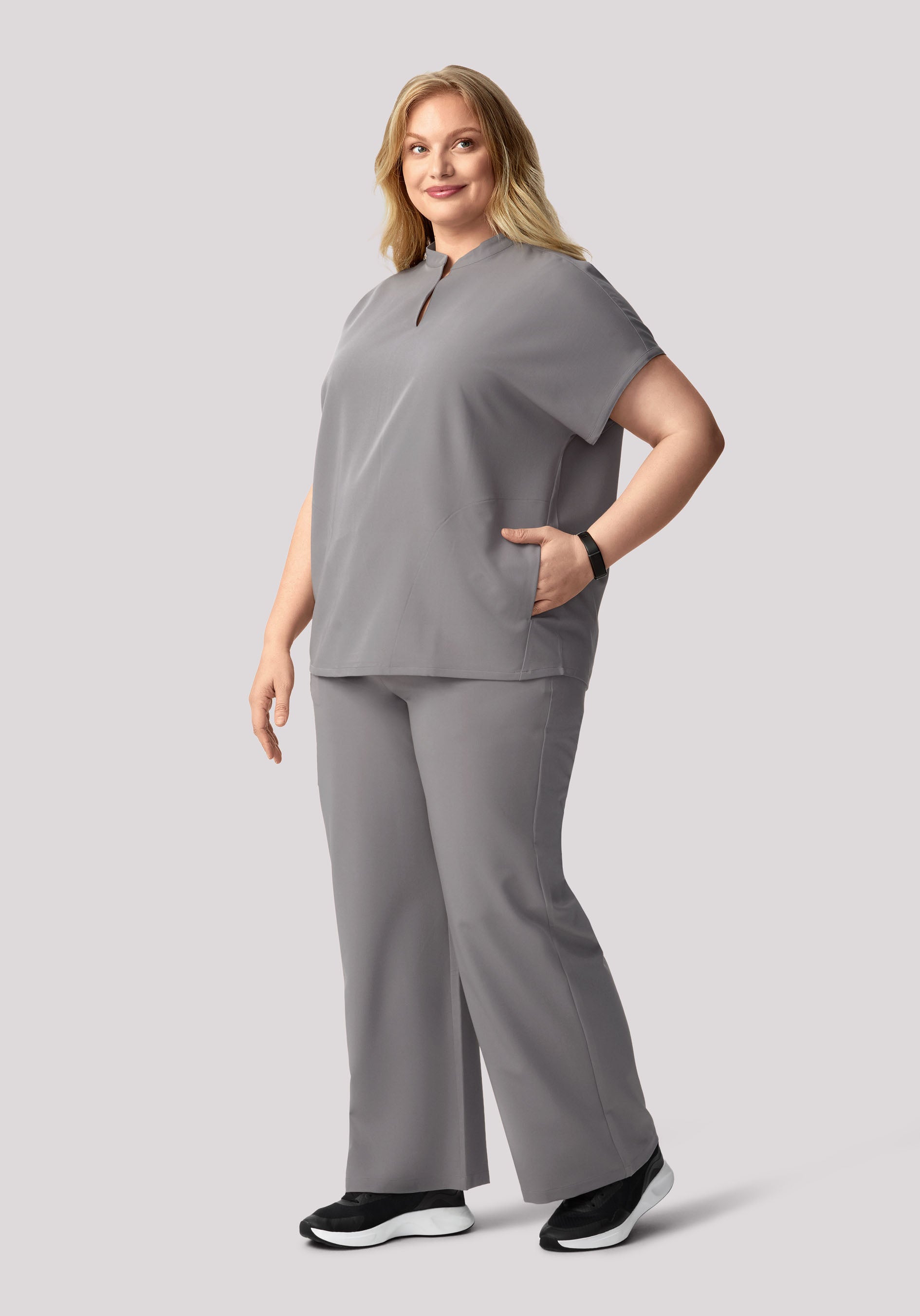 Mandarin Dolman Top Oslo Gray