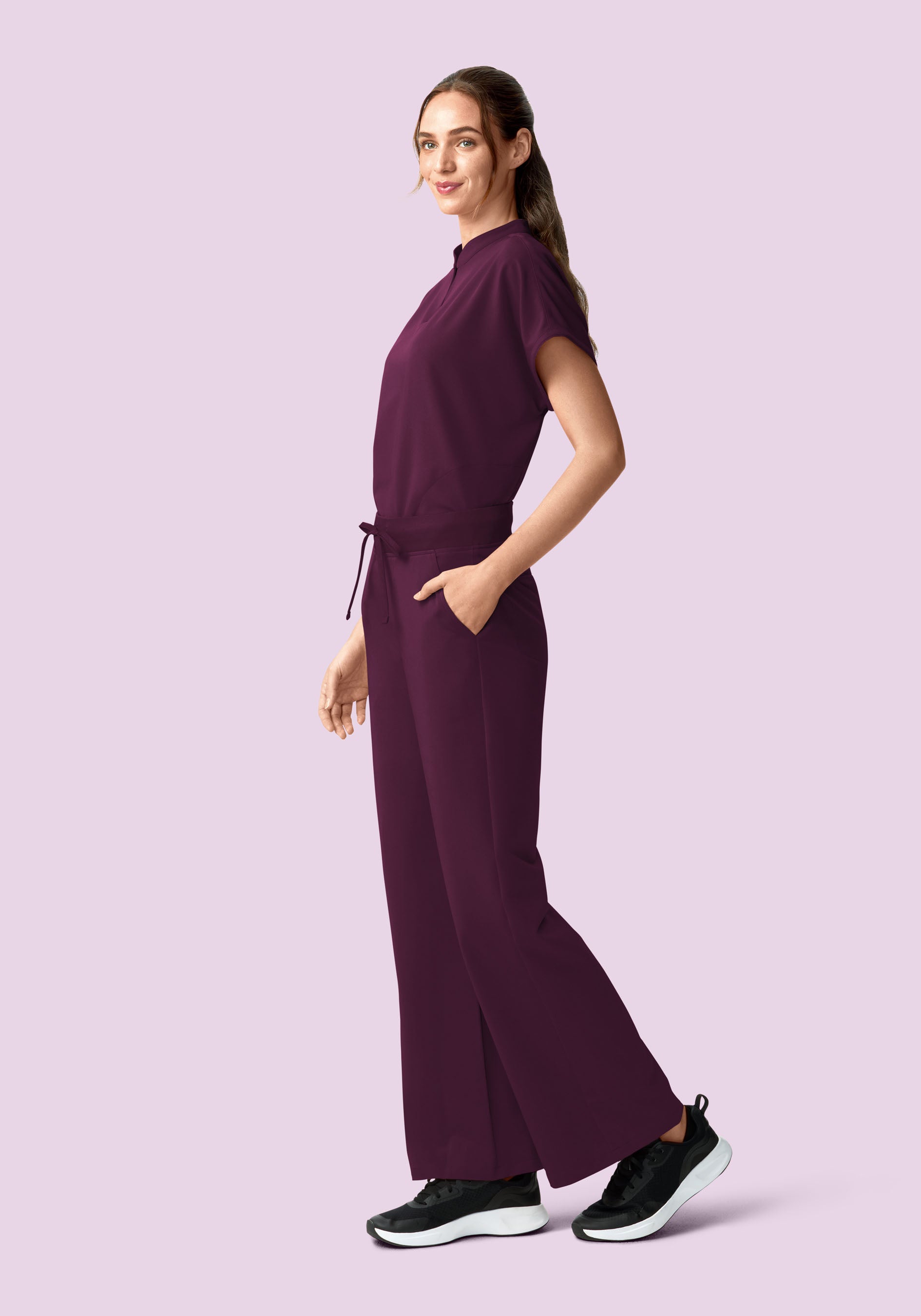 High Waisted Wide Leg Açaí