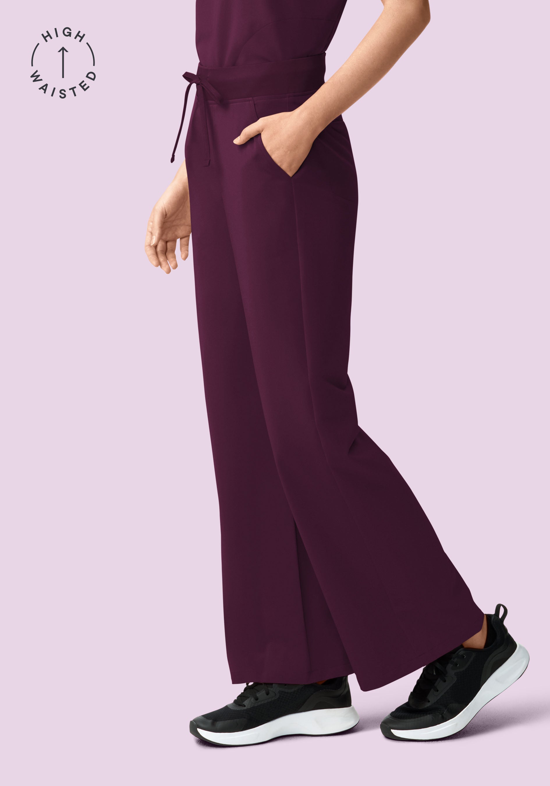 High Waisted Wide Leg Açaí