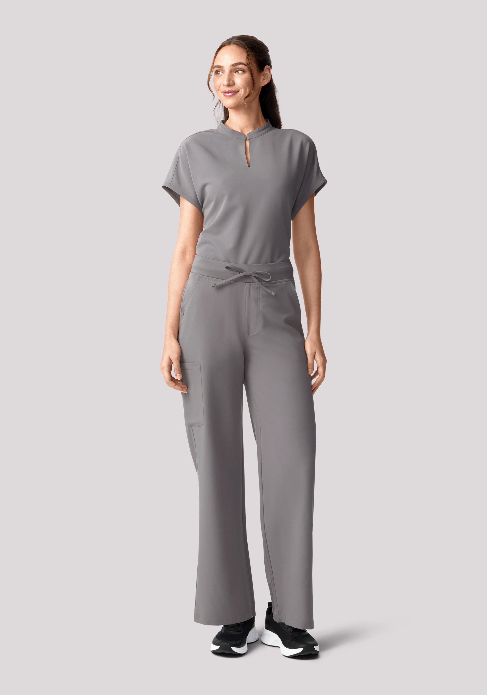 High Waisted Wide Leg Oslo Gray