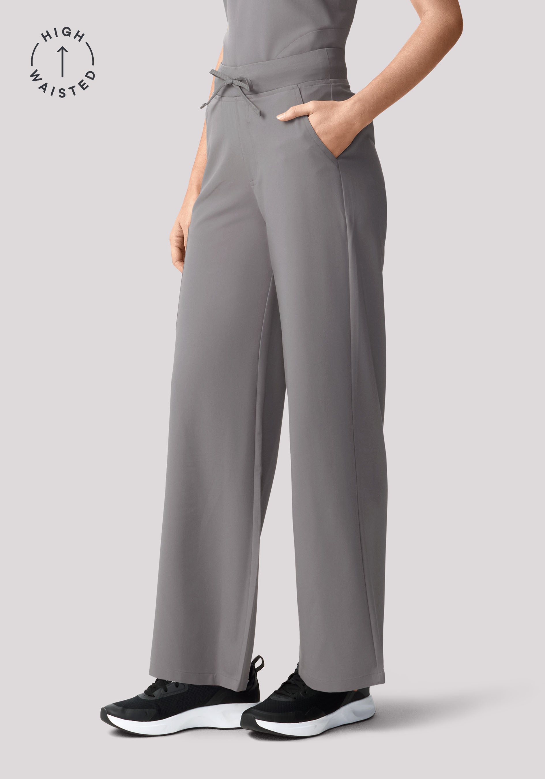 High Waisted Wide Leg Oslo Gray