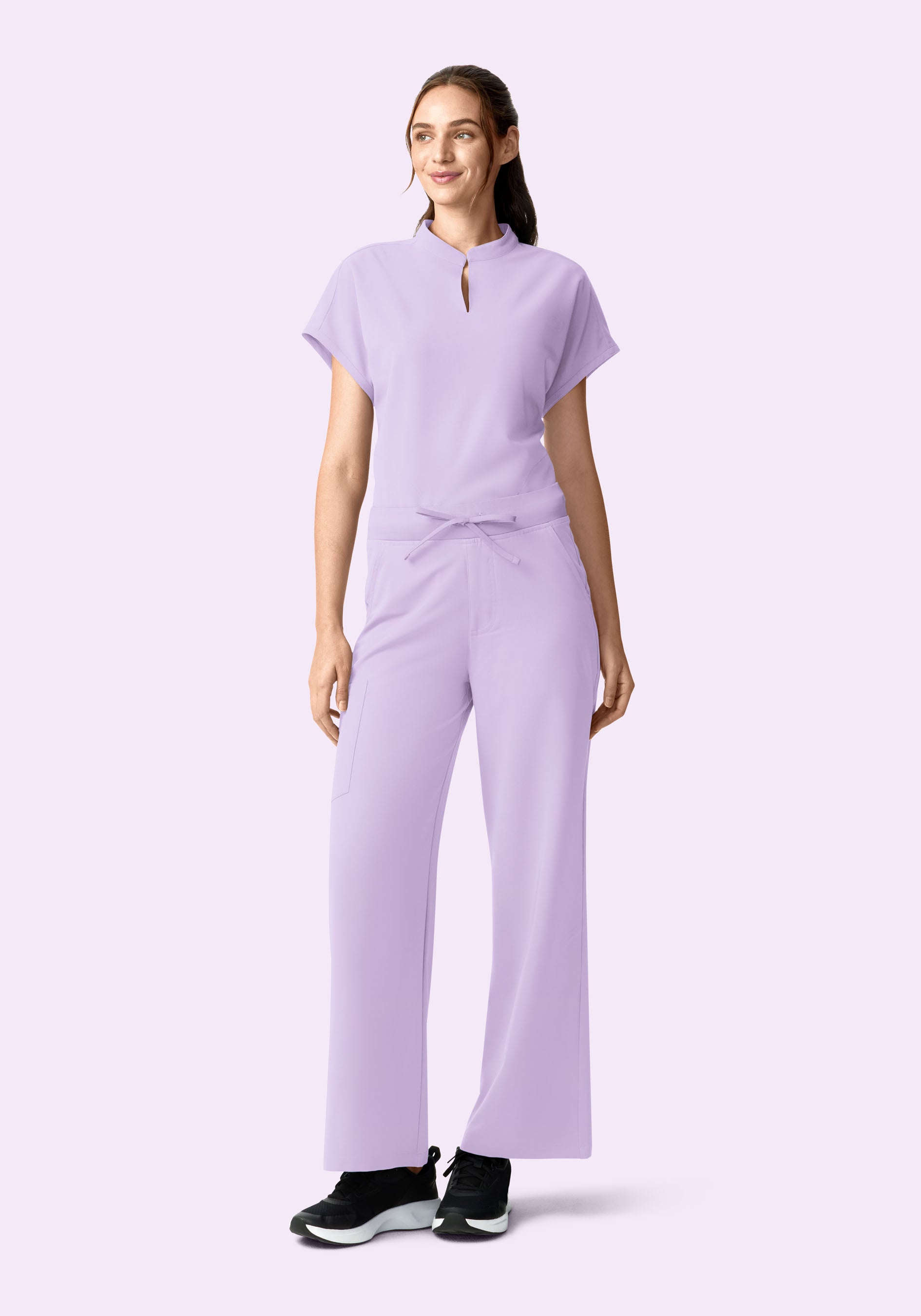 High Waisted Wide Leg Cool Lavender