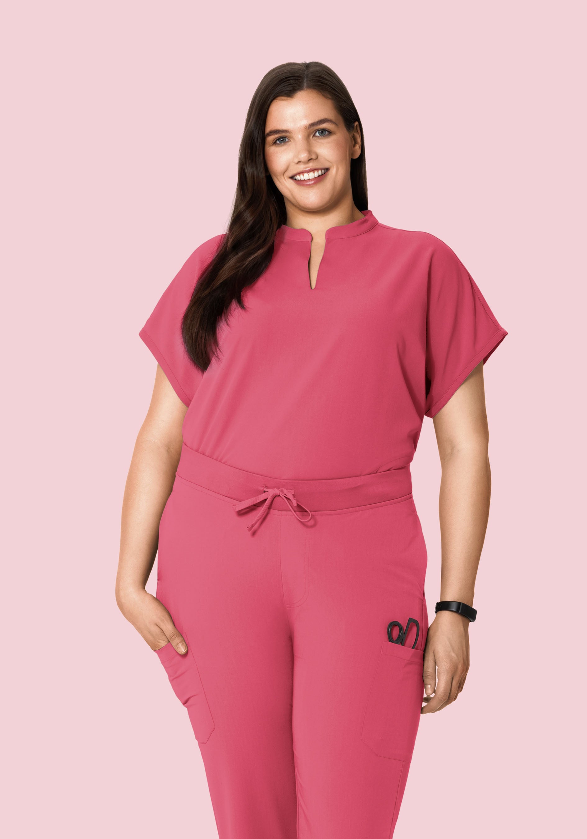 Mandarin Dolman Top Jaipur Pink