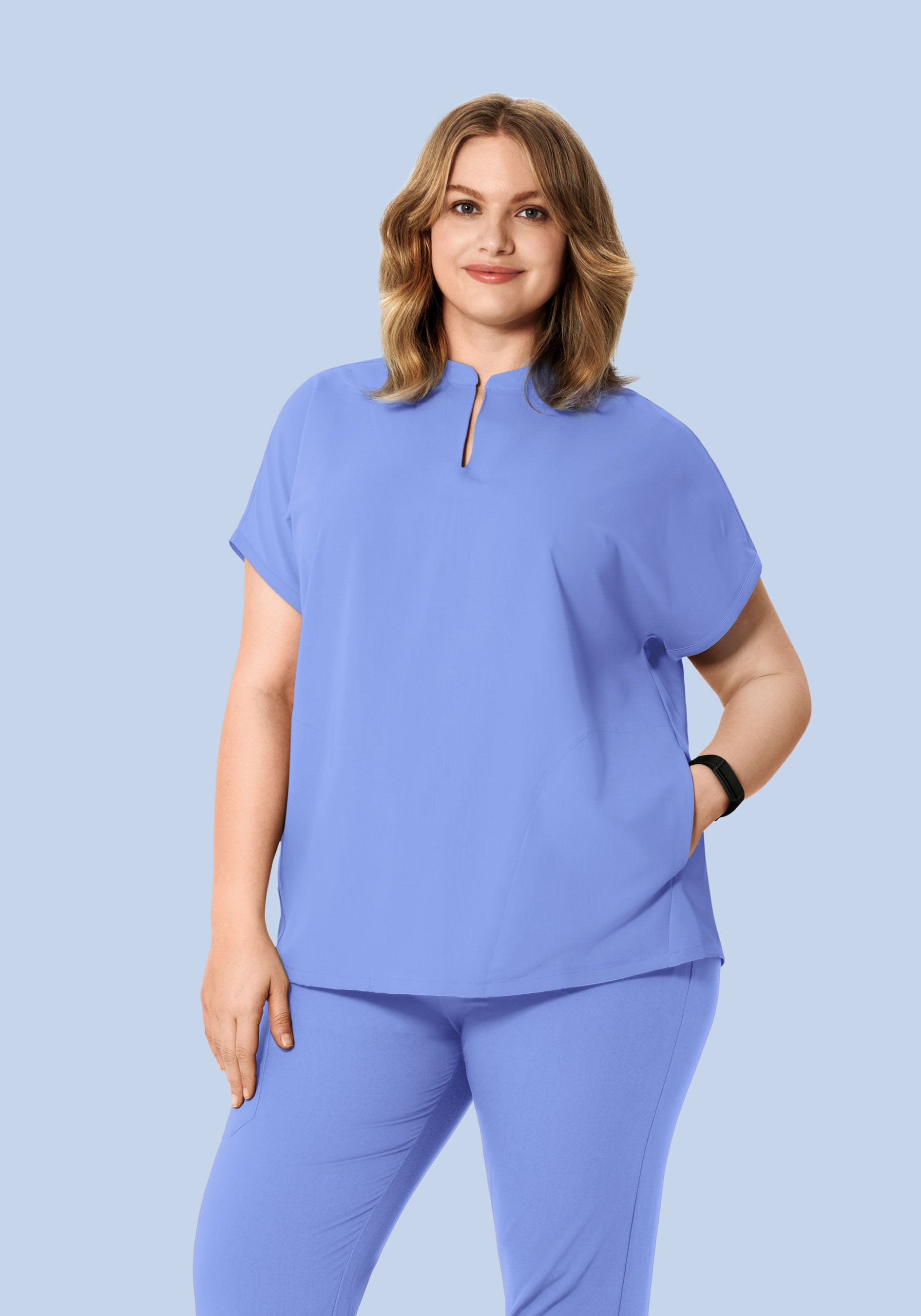 Mandarin Dolman Top French Blue