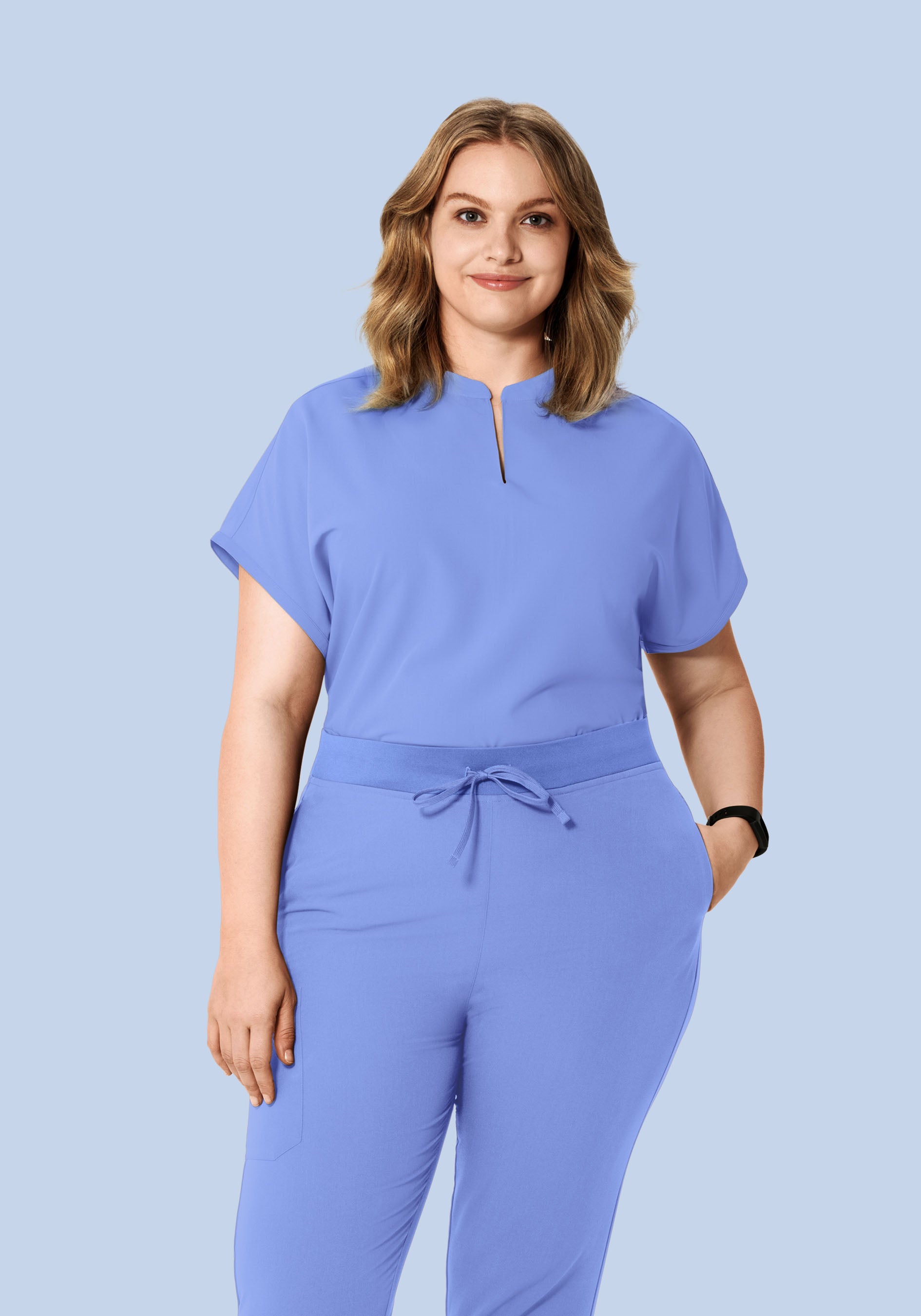 Mandarin Dolman Top French Blue