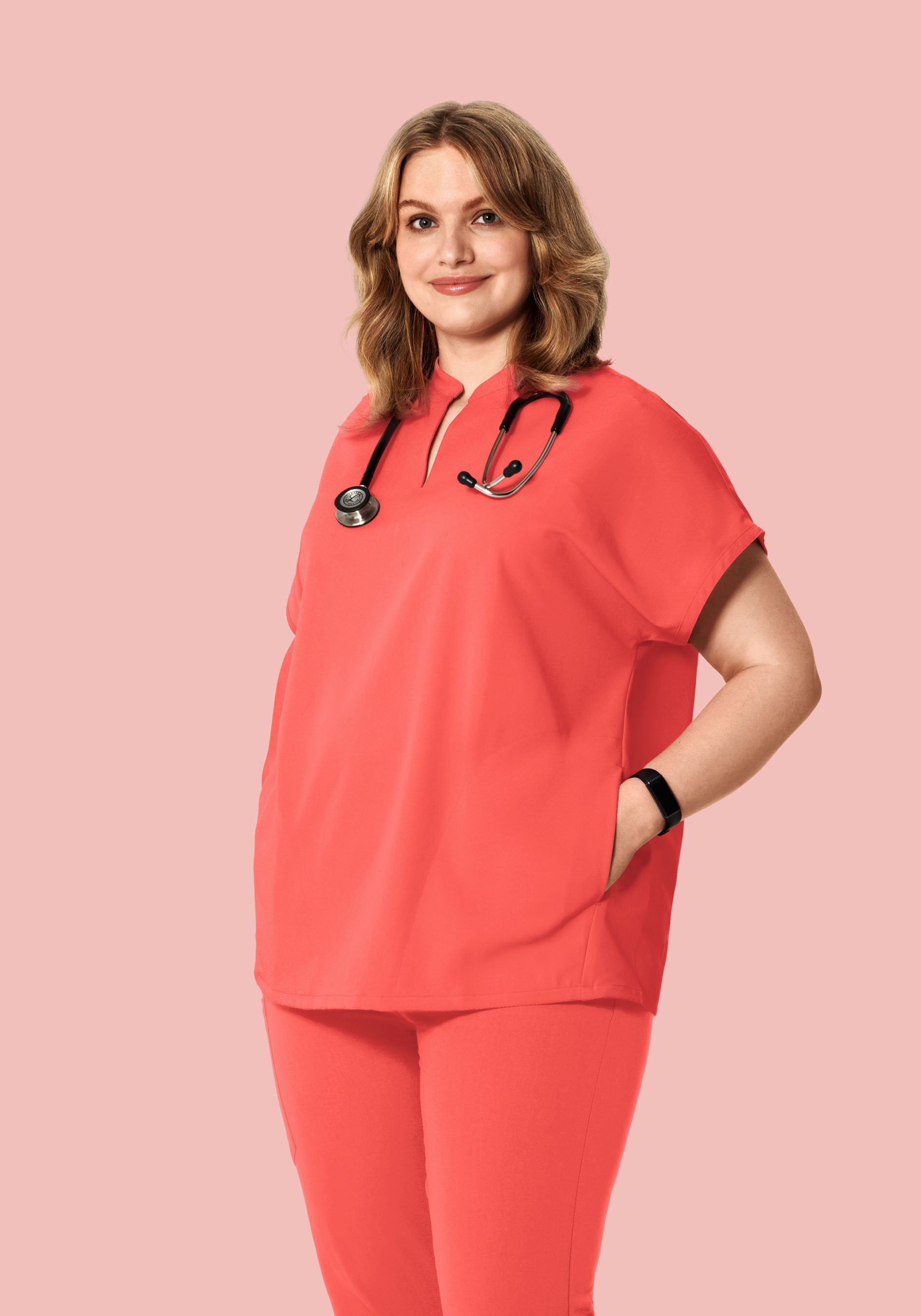 Mandarin Dolman Top Sunkissed Coral