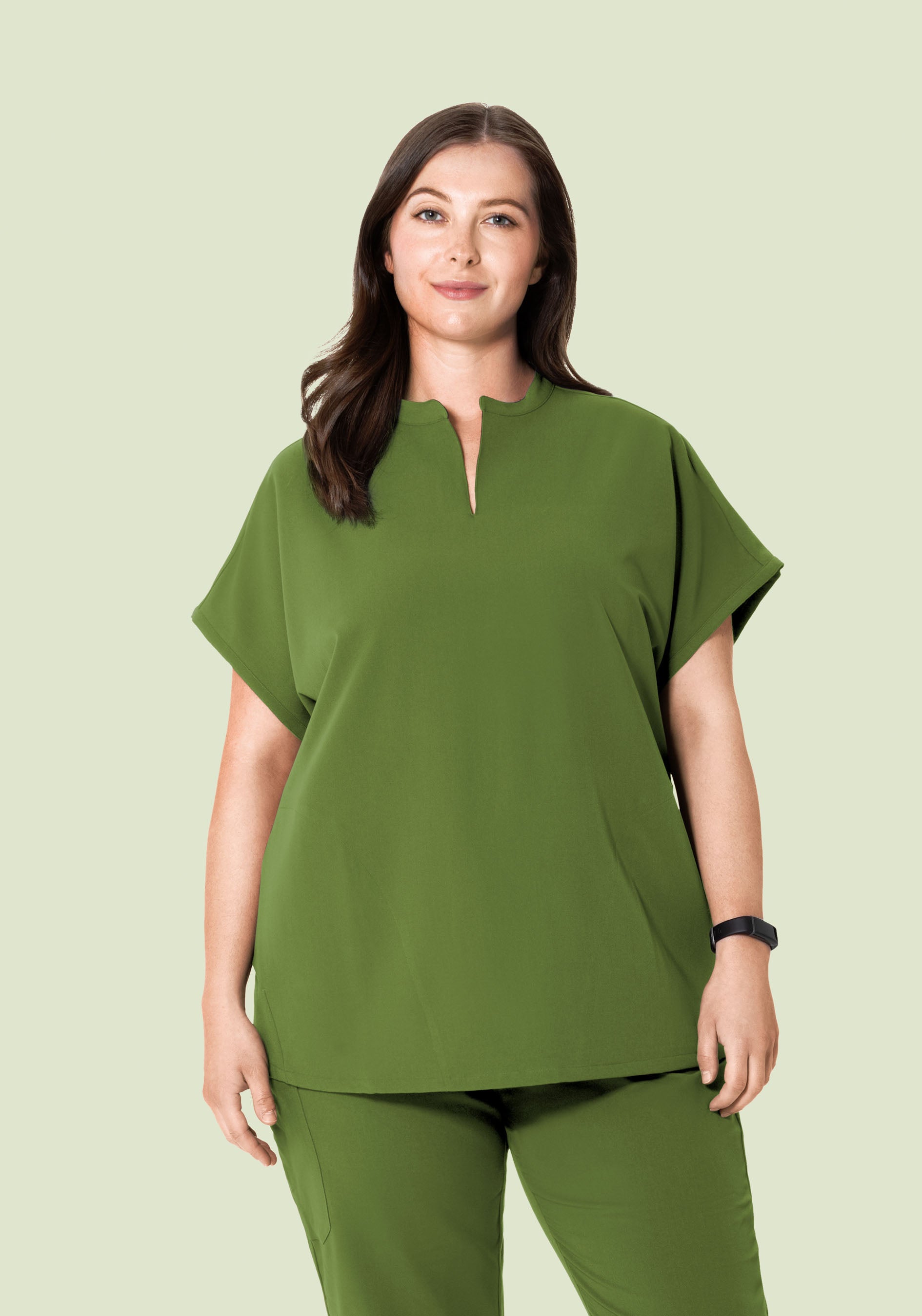 Mandarin Dolman Top Moss