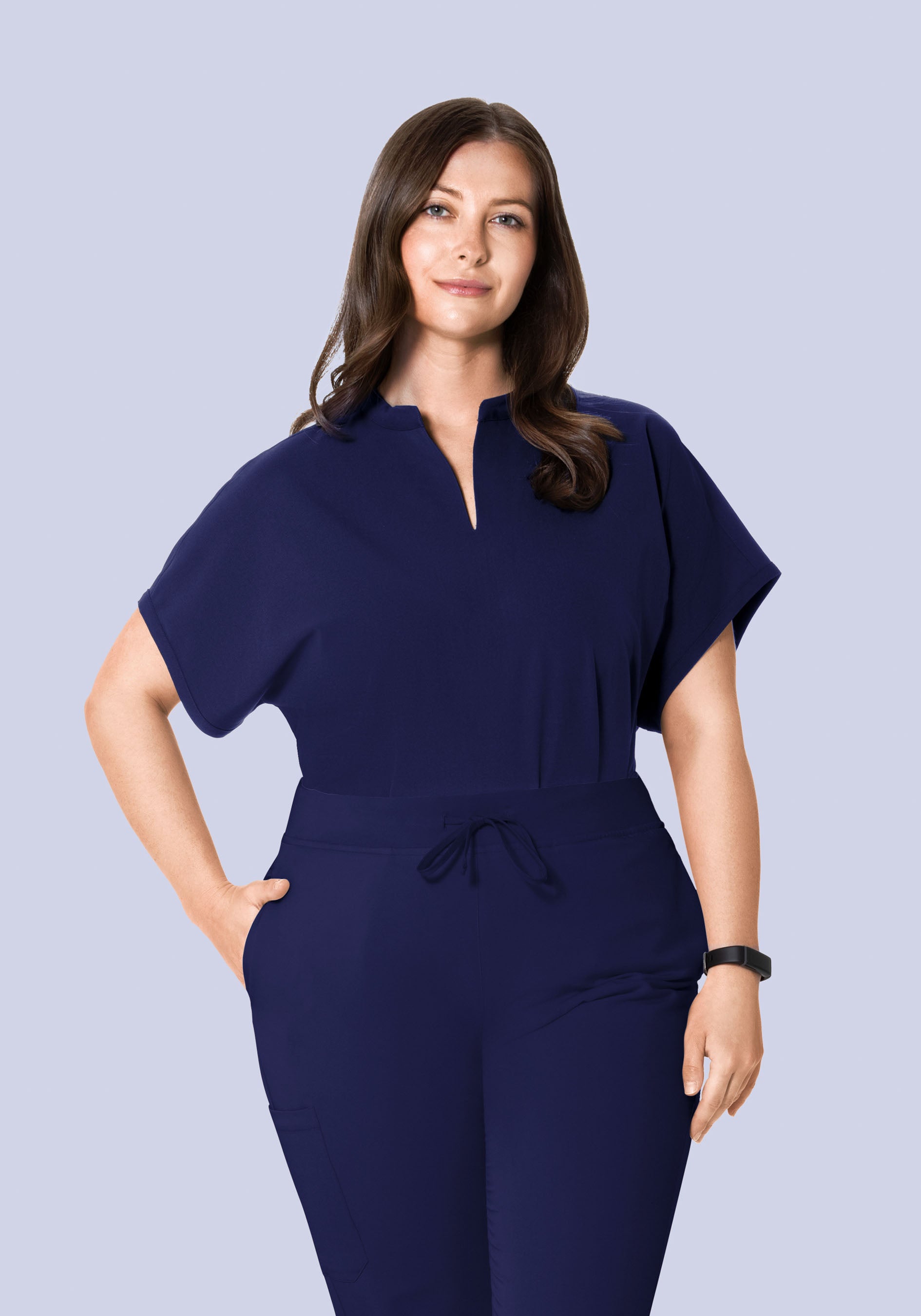 Mandarin Dolman Top Navy
