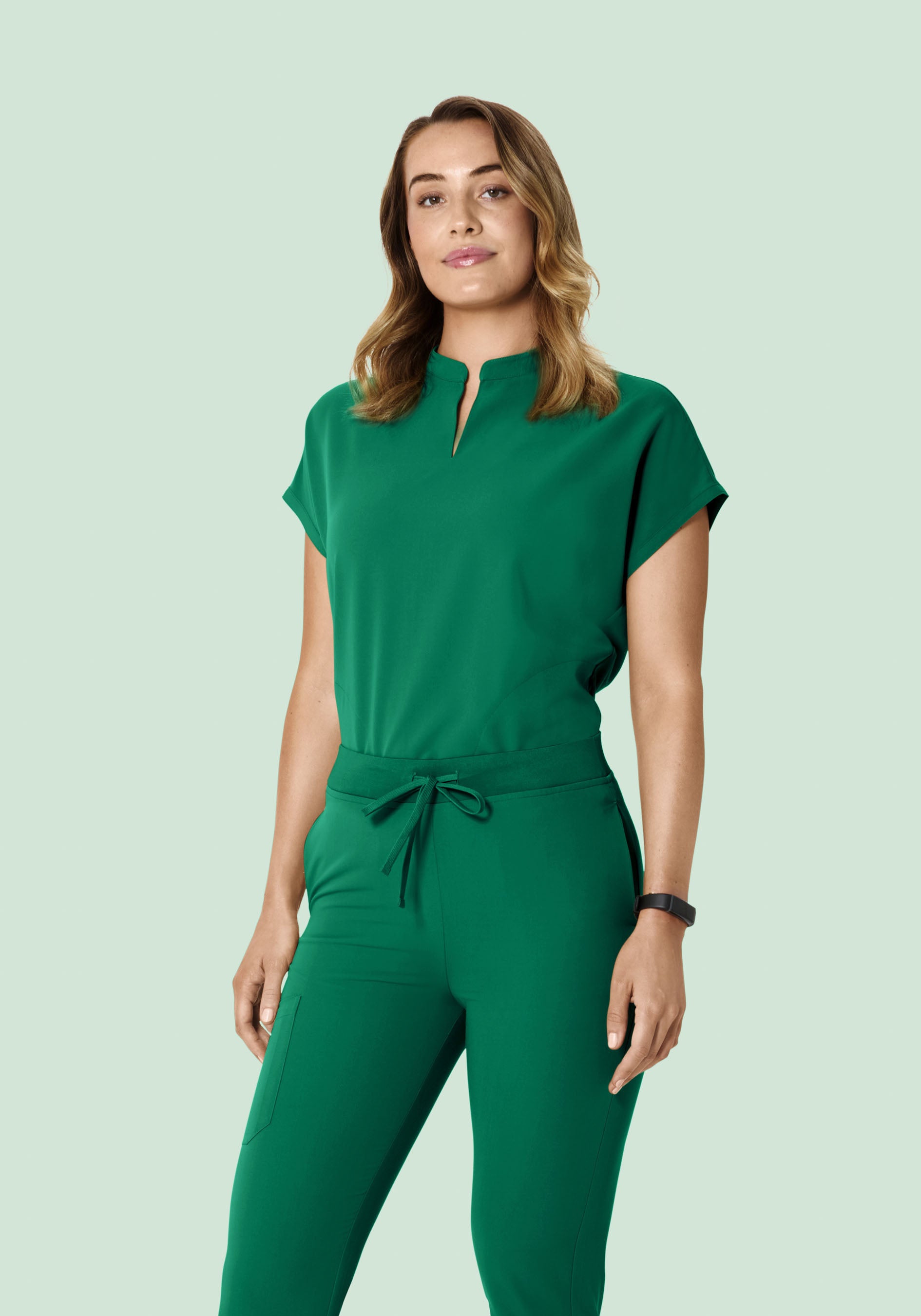 Mandarin Dolman Top Envy Green