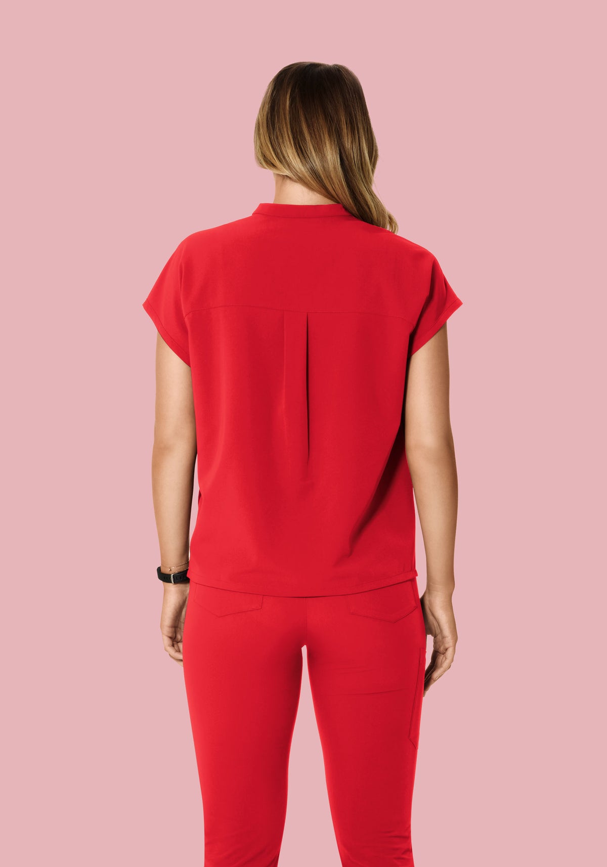 Mandarin Dolman Top Poppy Red