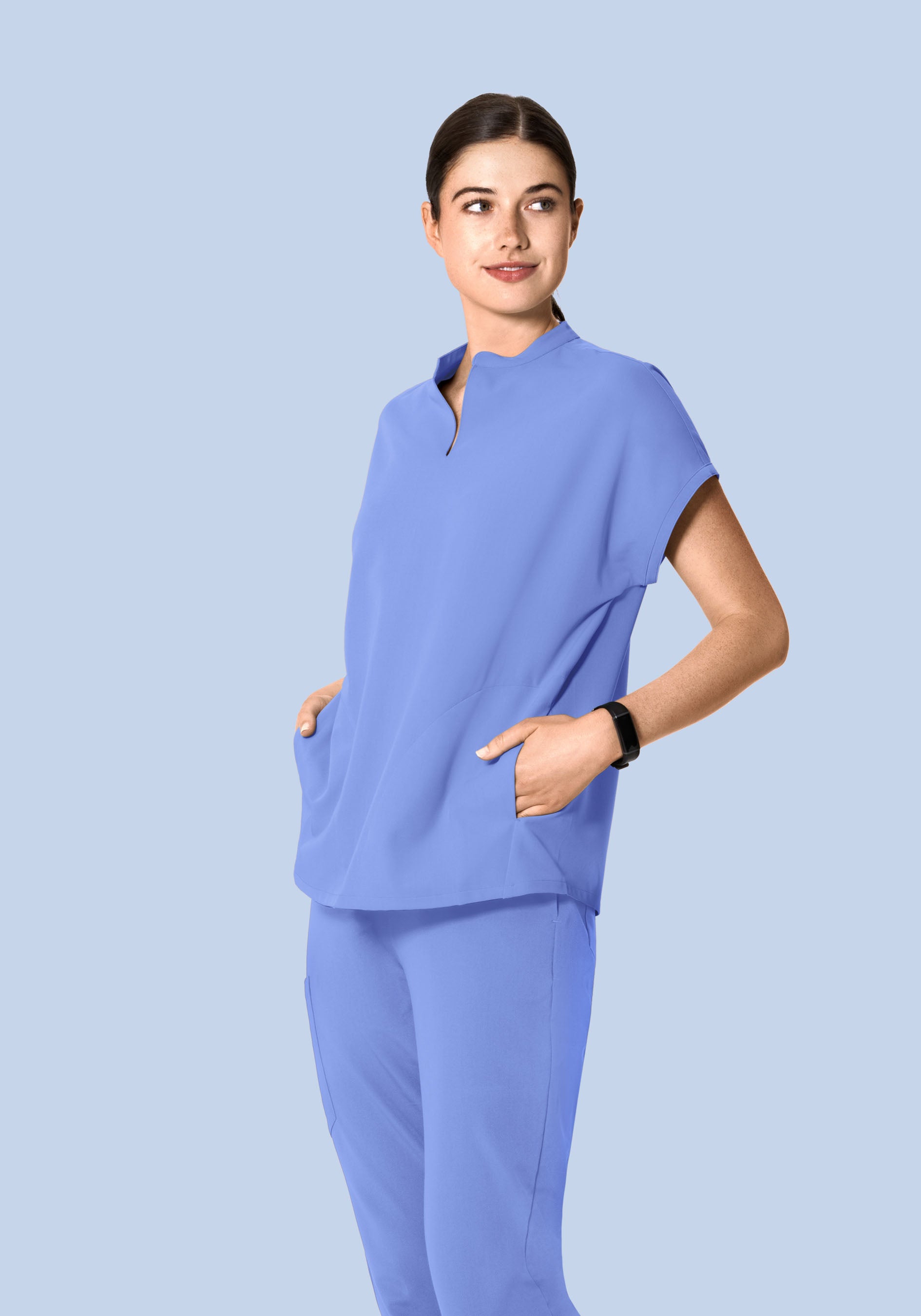 Mandarin Dolman Top French Blue