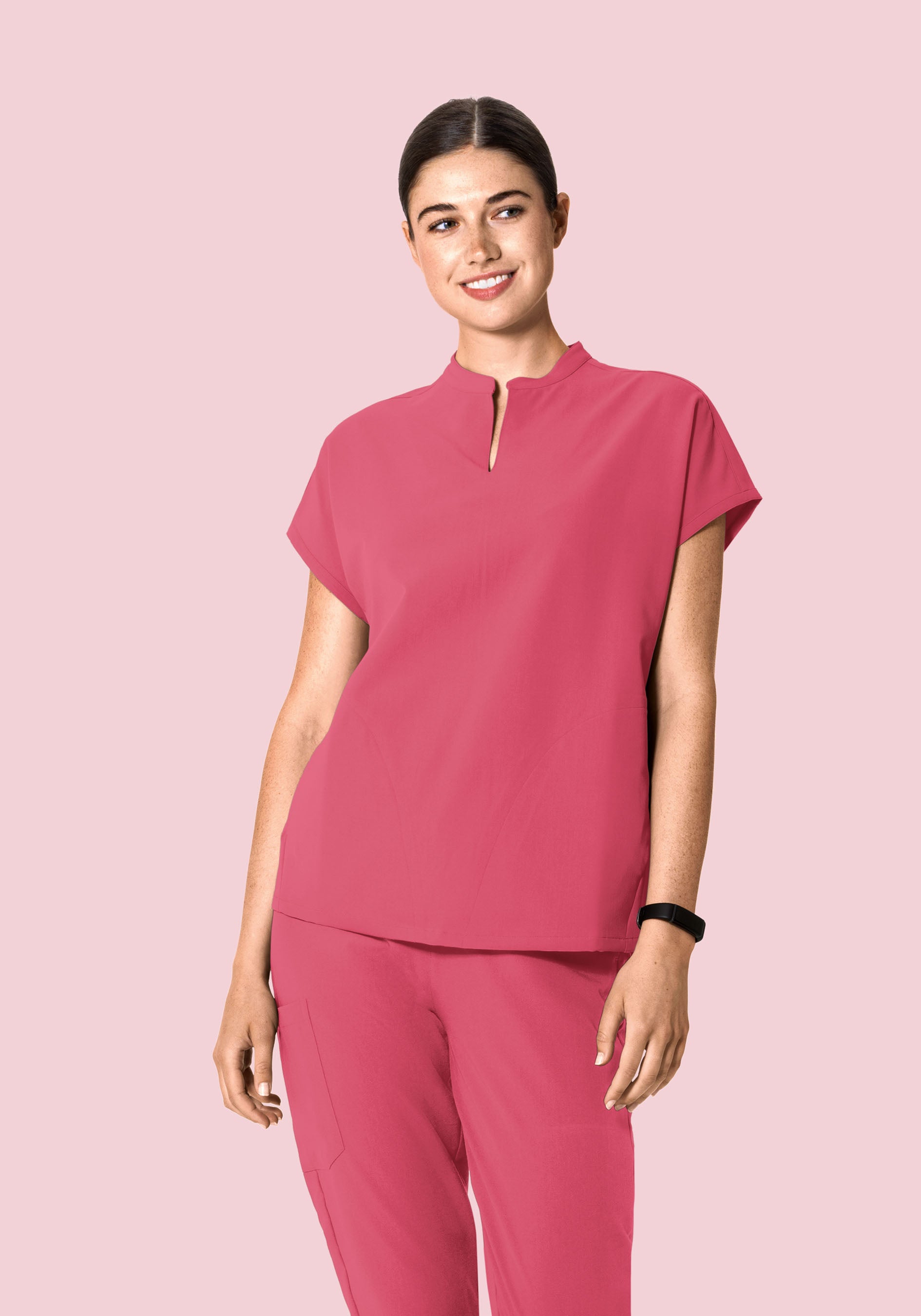 Mandarin Dolman Top Jaipur Pink