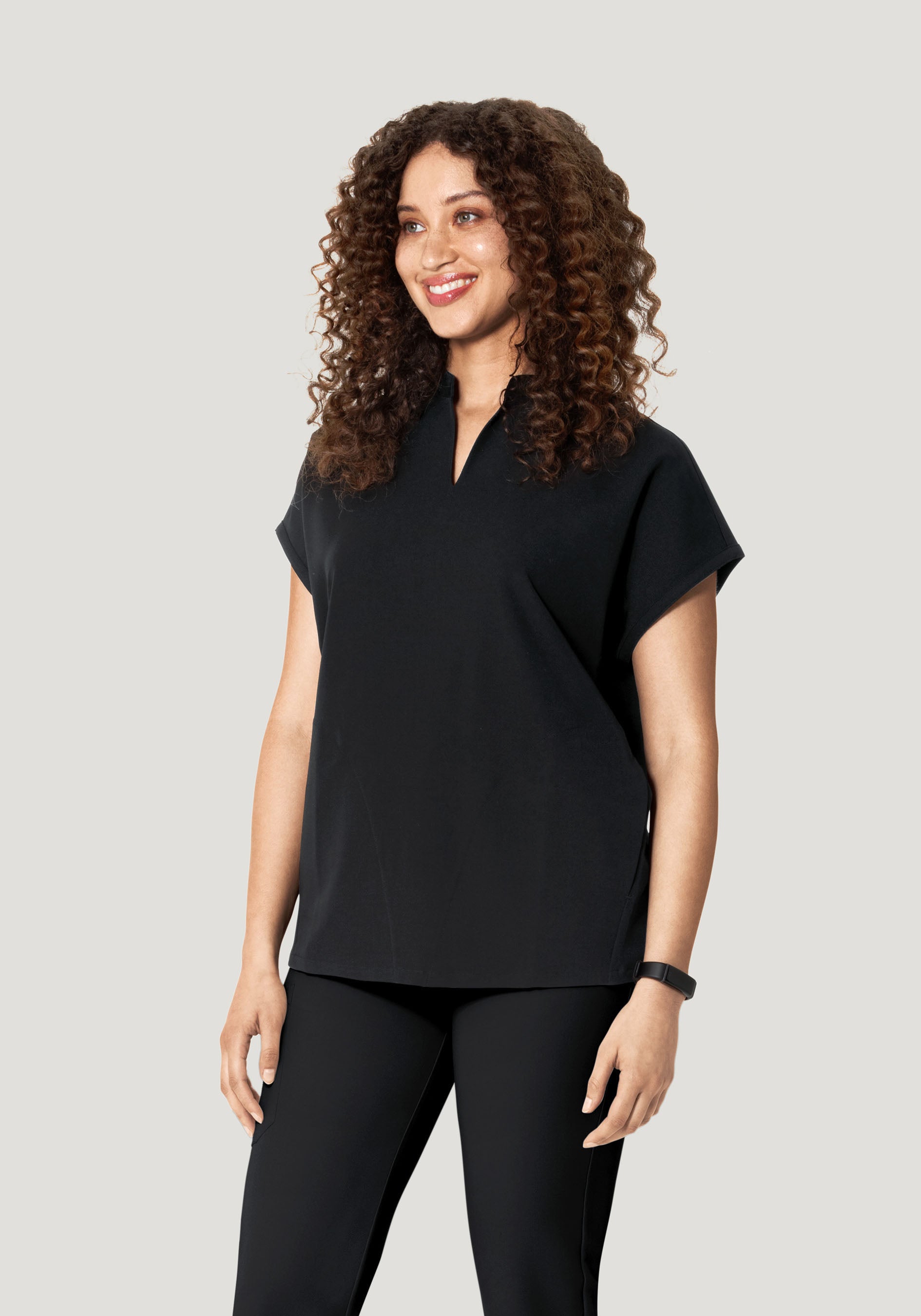 Mandarin Dolman Top Black