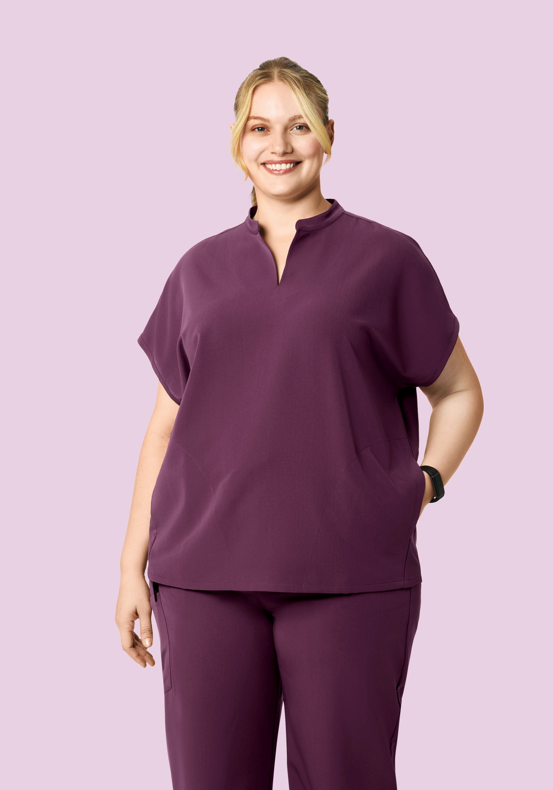 Mandarin Dolman Top Bordeaux