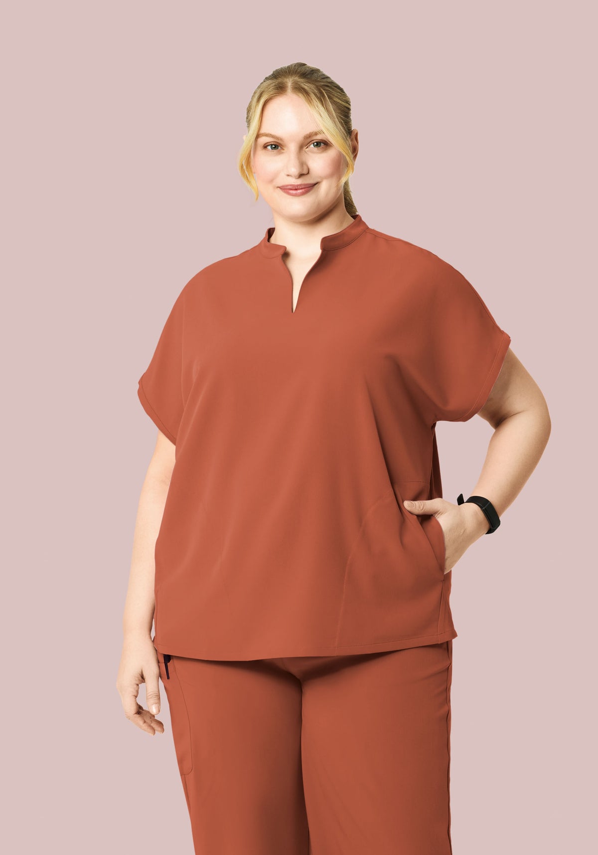 Mandarin Dolman Top Chestnut