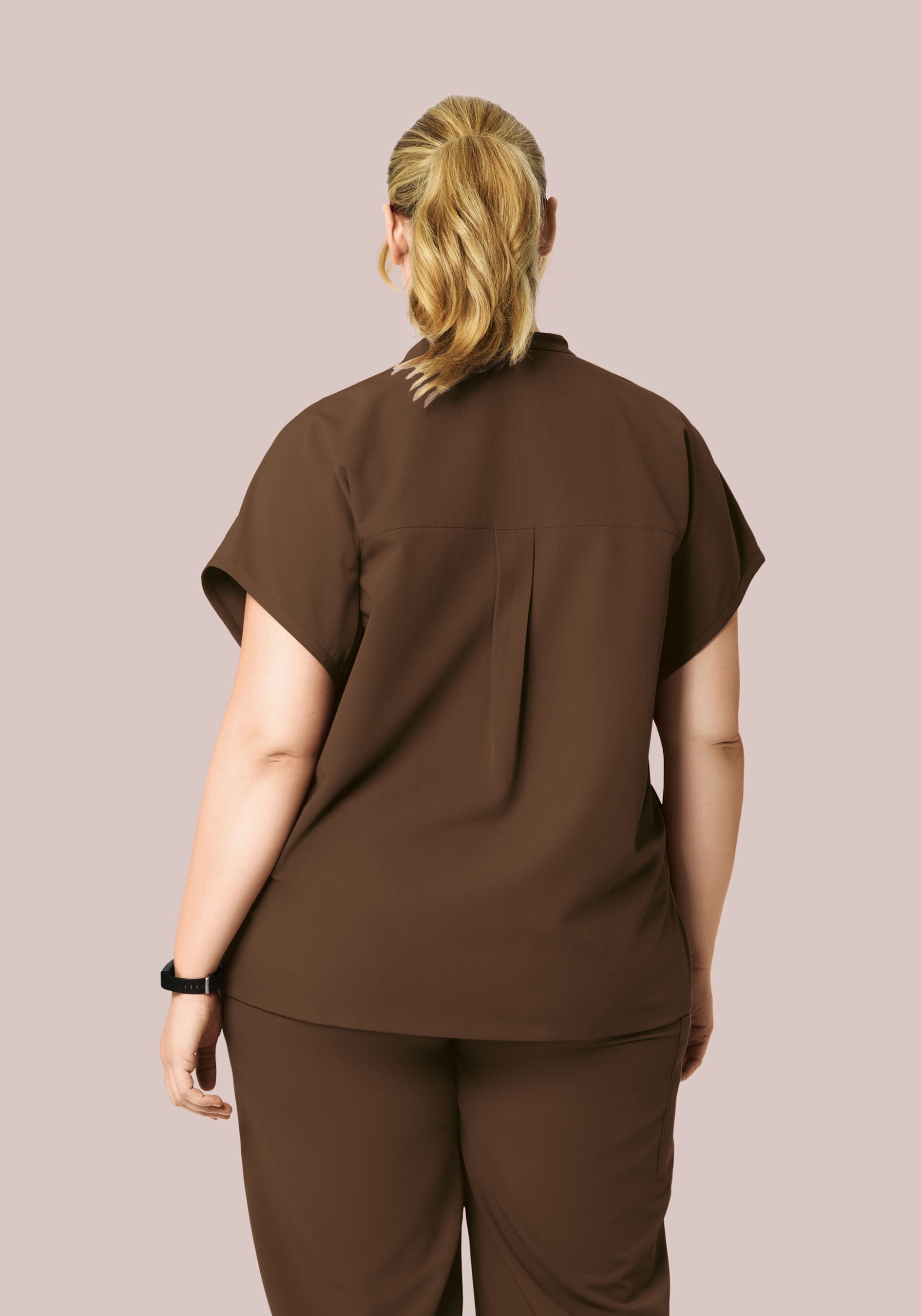 Mandarin Dolman Top Chocolate Brown