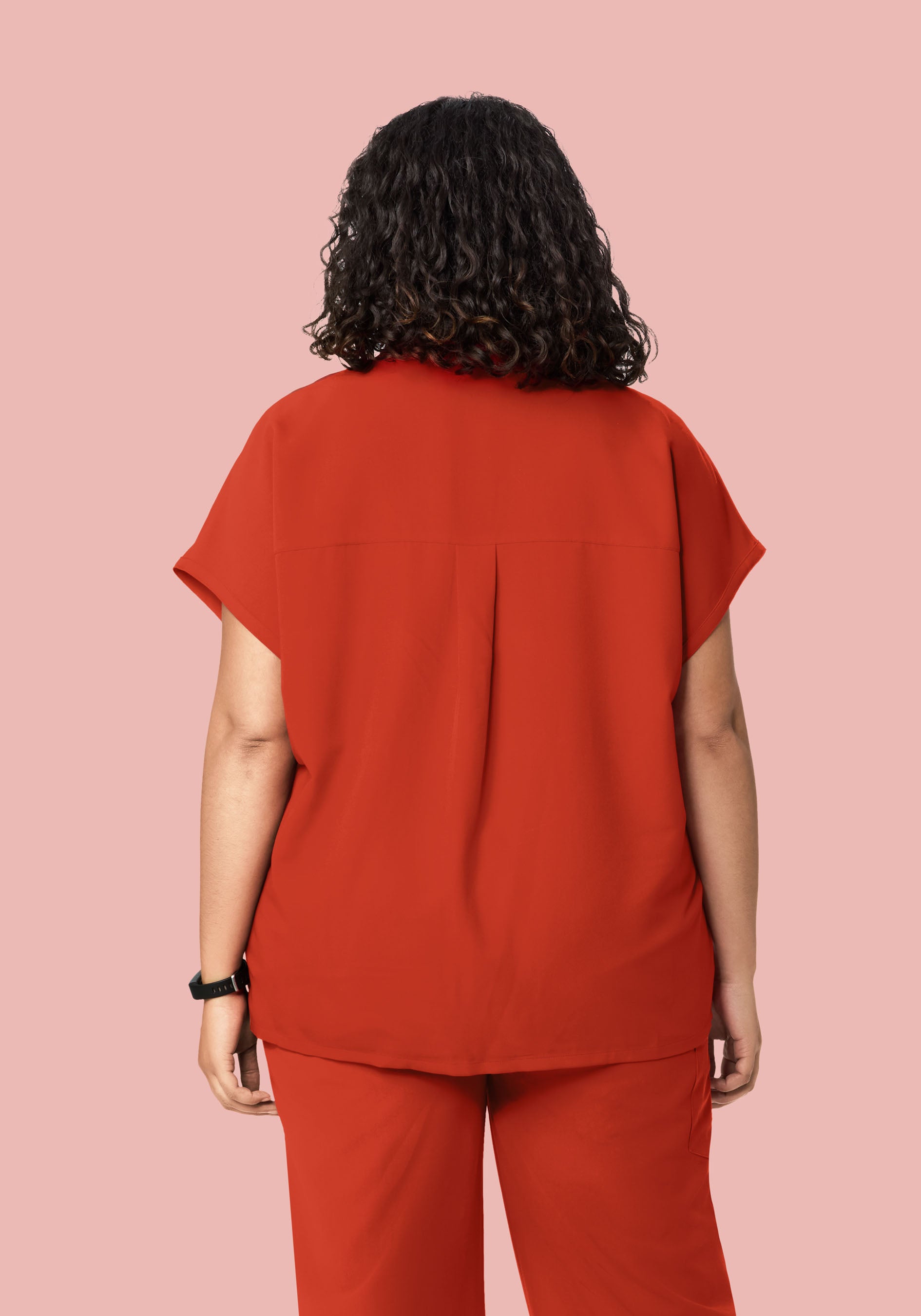 Mandarin Dolman Top Rust