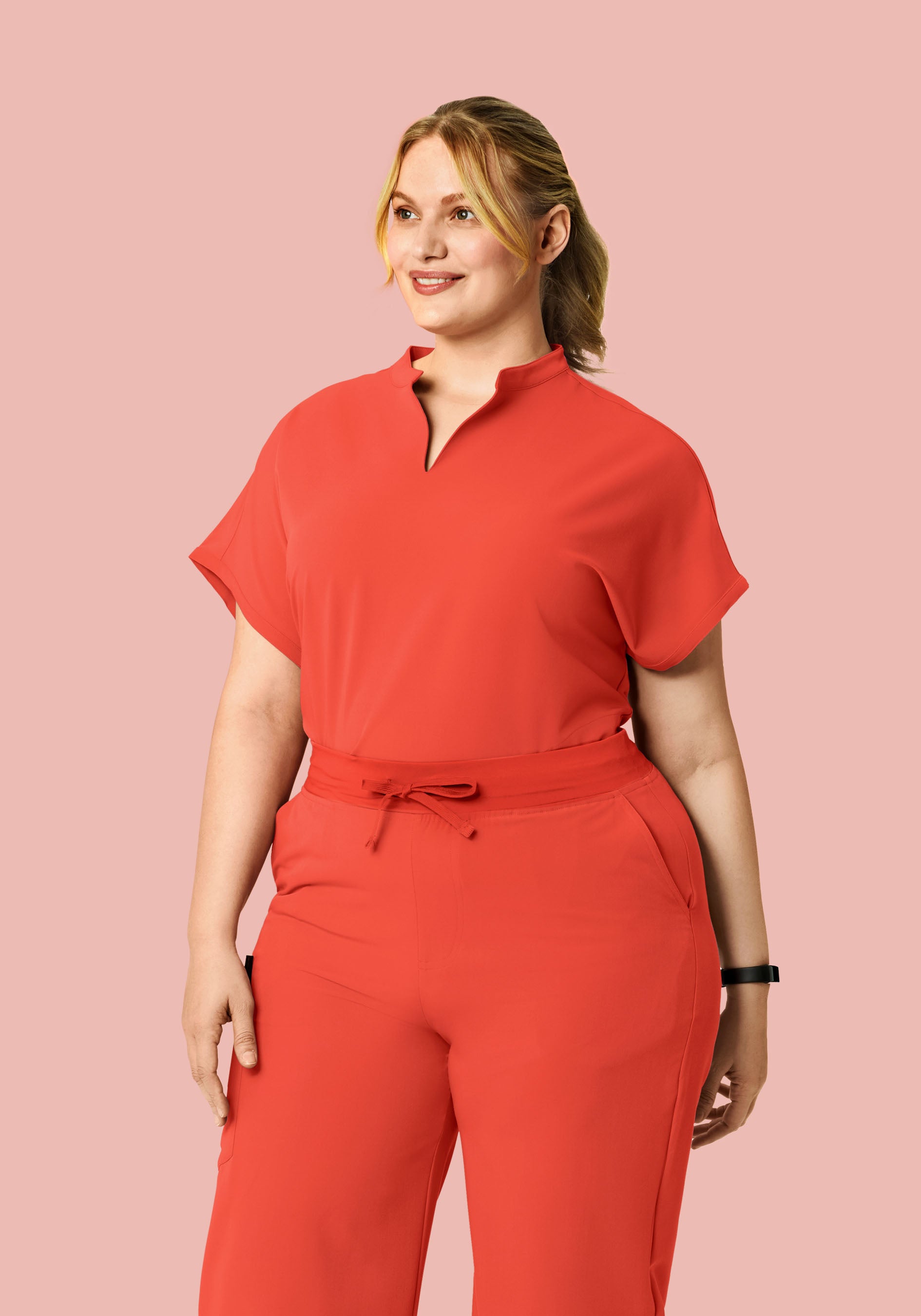 Mandarin Dolman Top Terracotta
