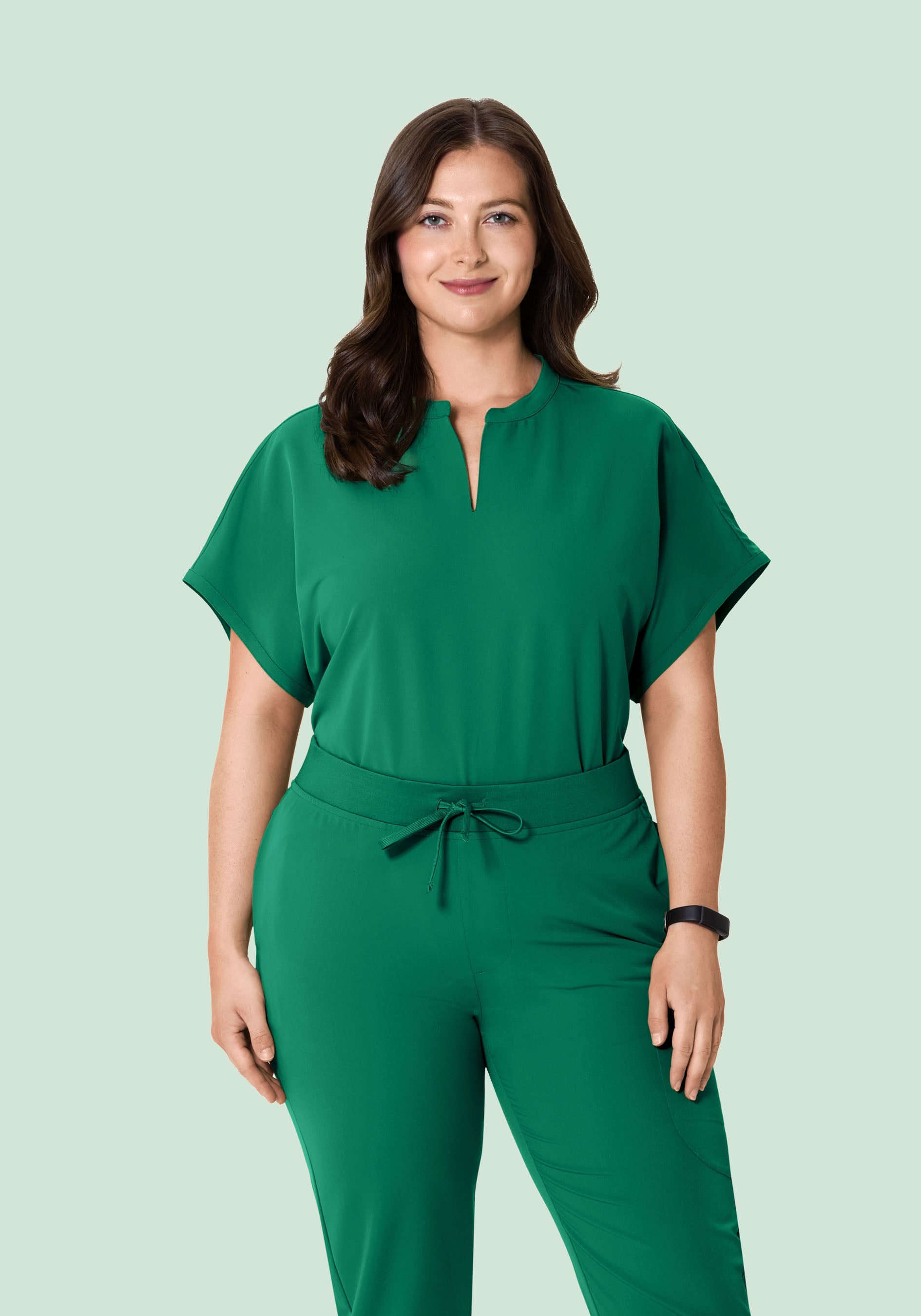 Mandarin Dolman Top Envy Green