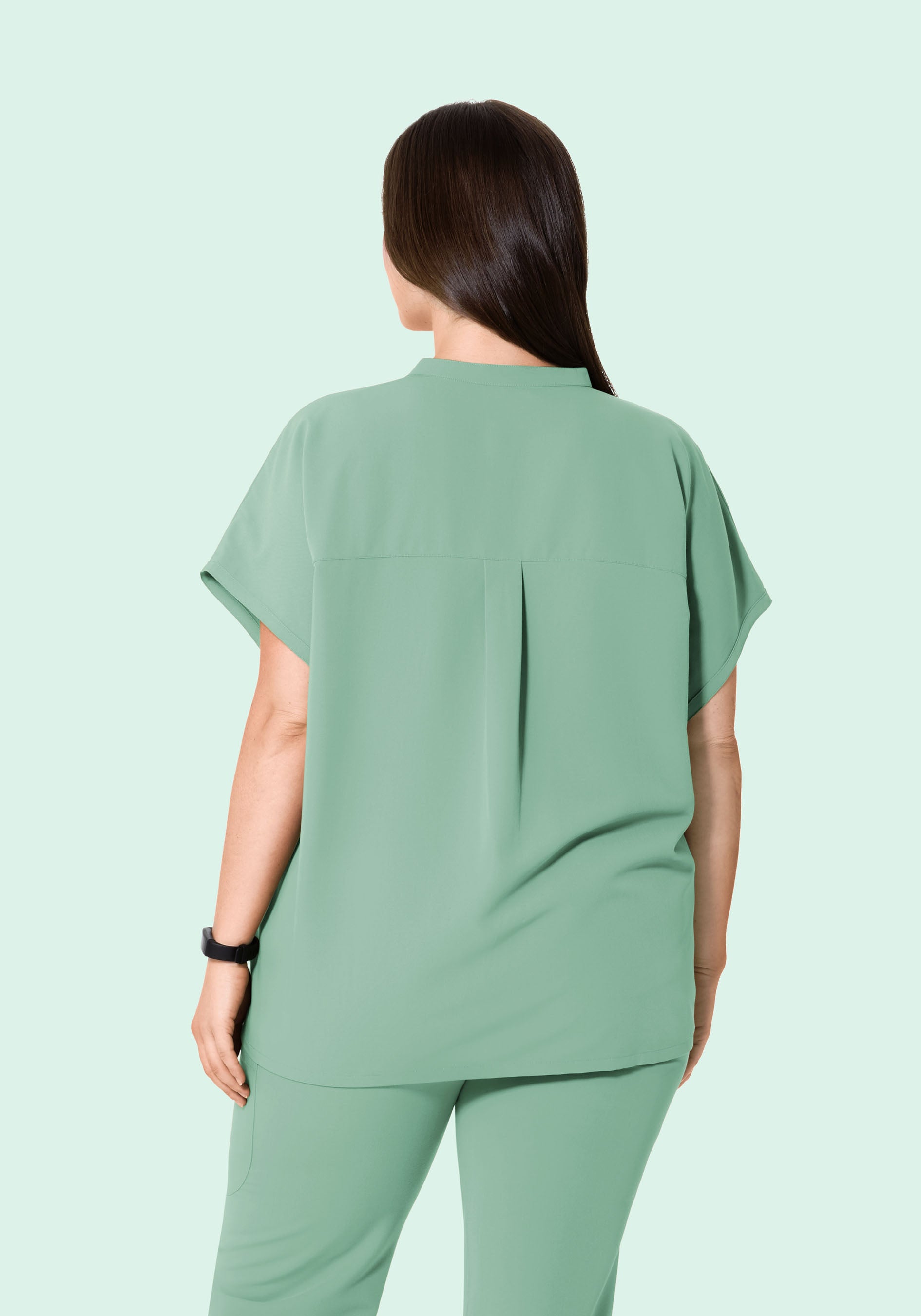 Mandarin Dolman Top Jade