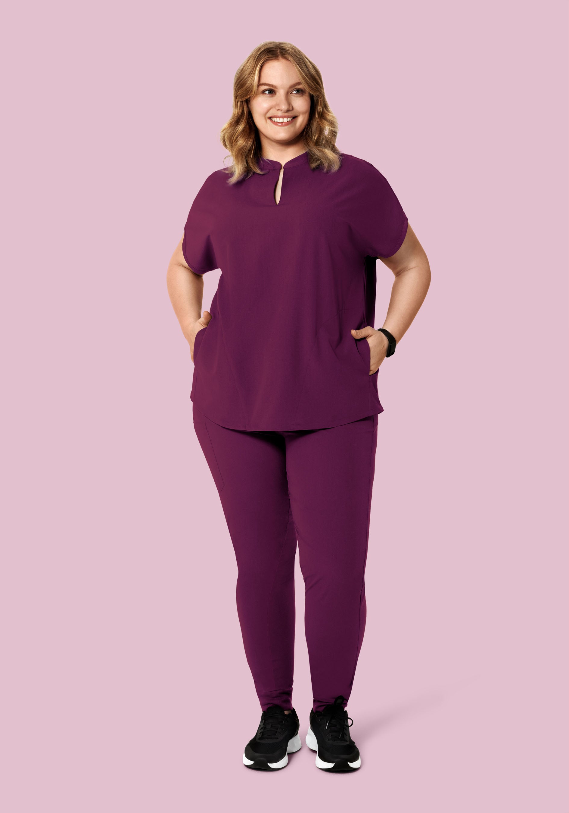 Mandarin Dolman Top Plum