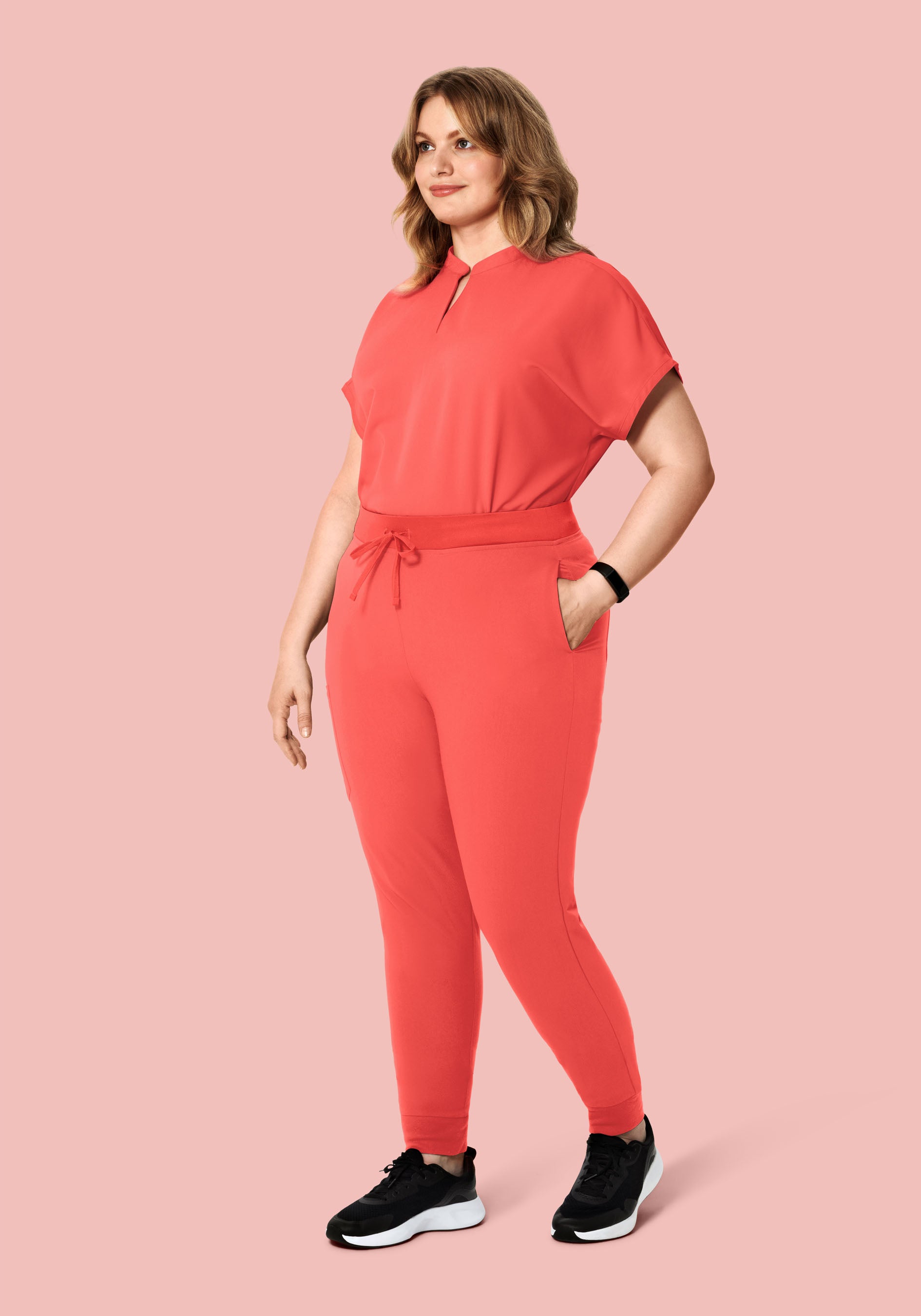 Mandarin Dolman Top Sunkissed Coral